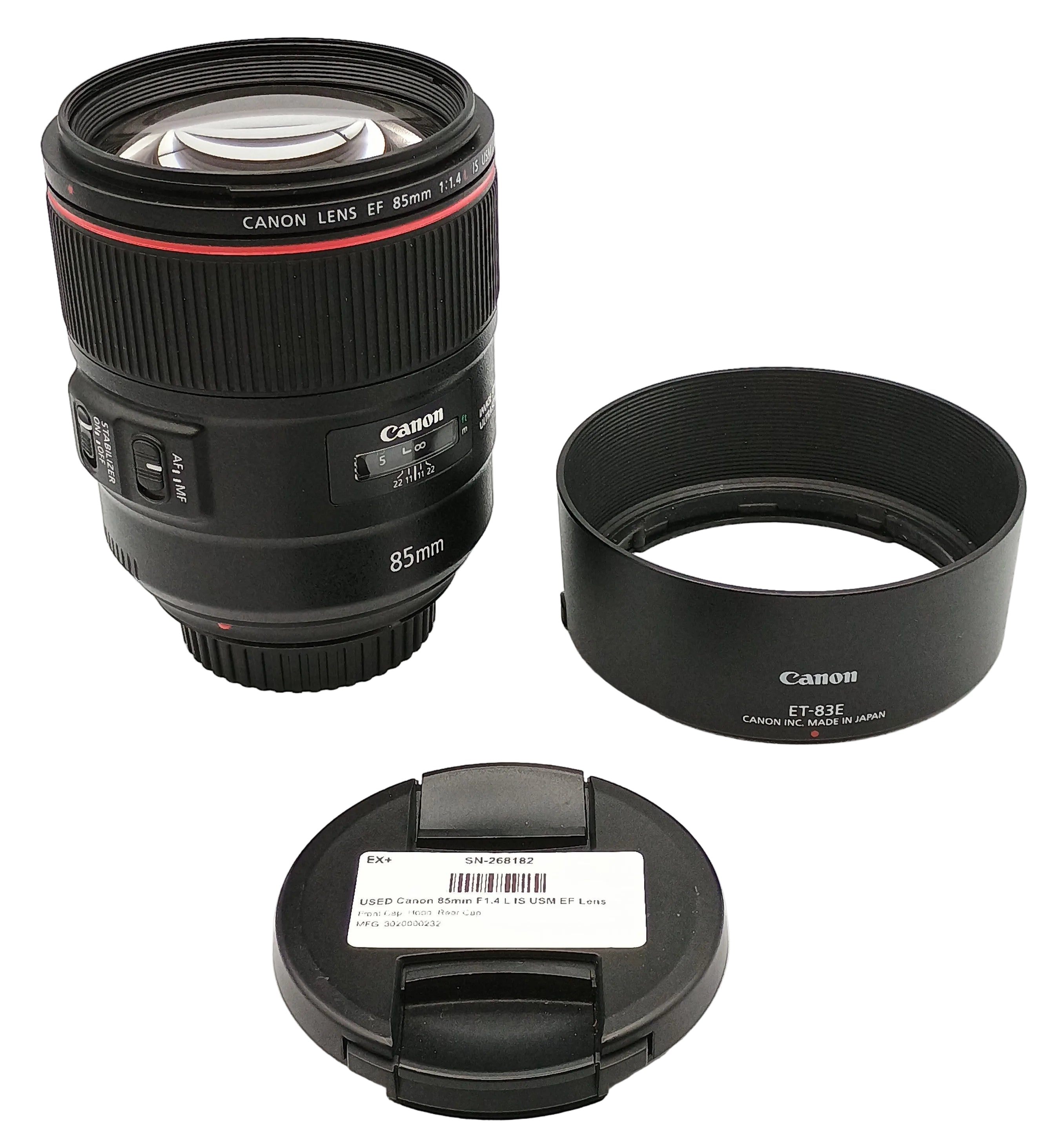 USED Canon 85mm F1.4 L IS USM EF Lens