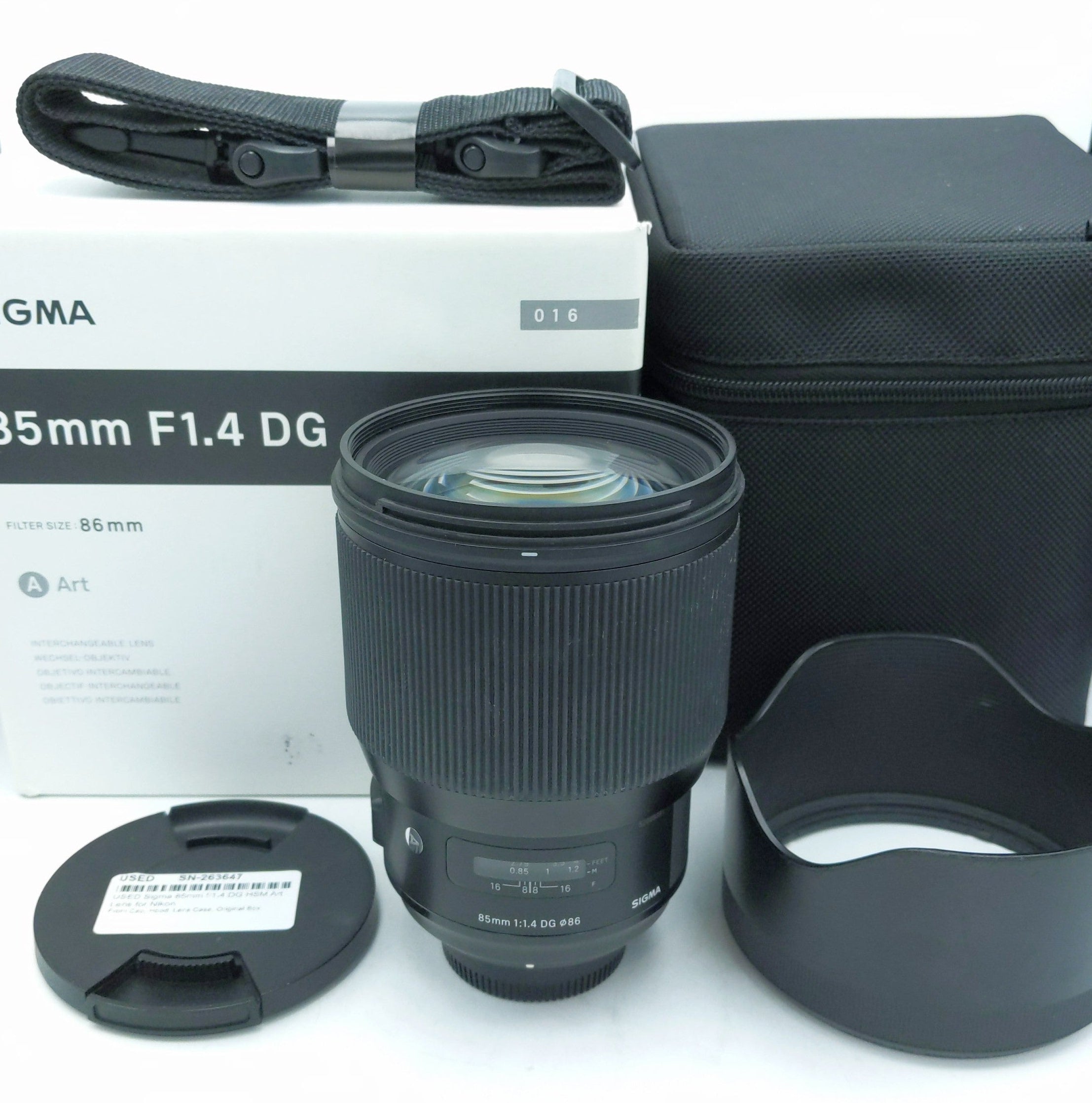 USED Sigma 85mm f/1.4 DG HSM Art Lens for Nikon