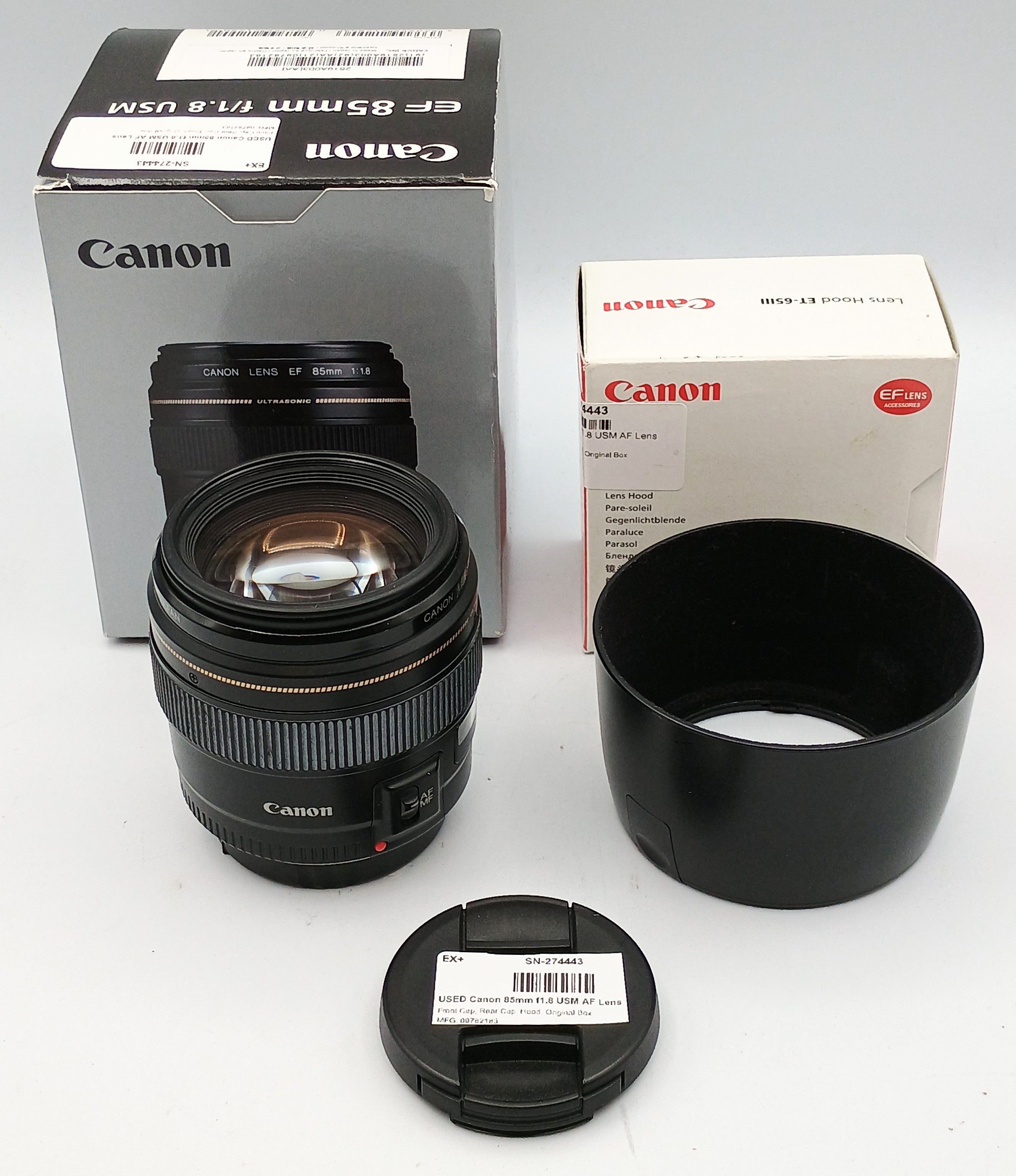 USED Canon 85mm f1.8 USM AF Lens