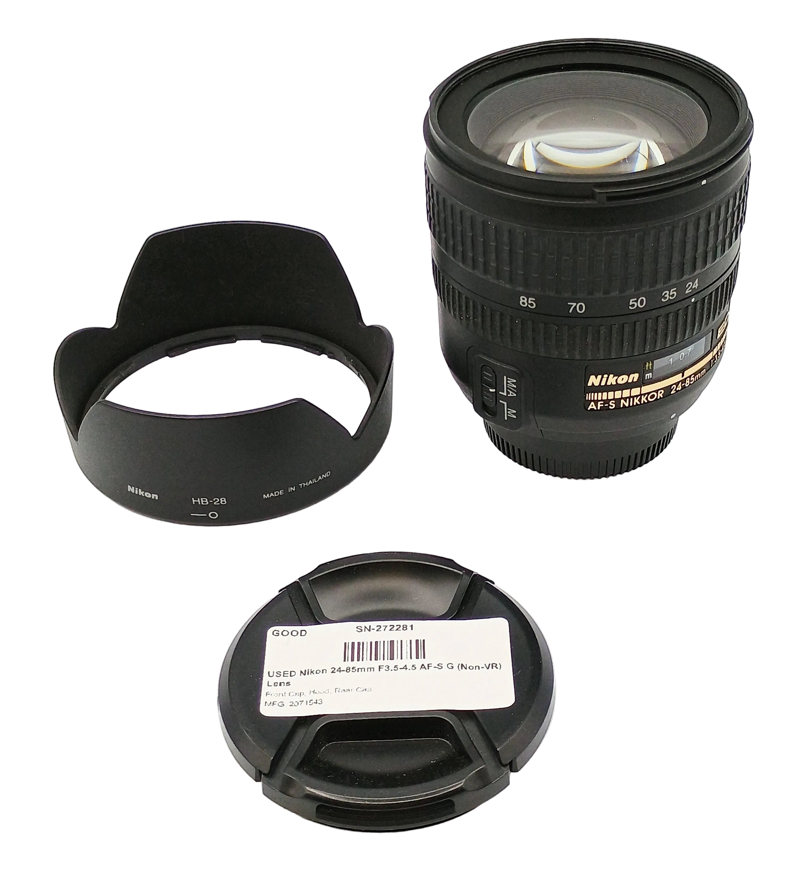USED Nikon 24-85mm F3.5-4.5 AF-S G (Non-VR) Lens