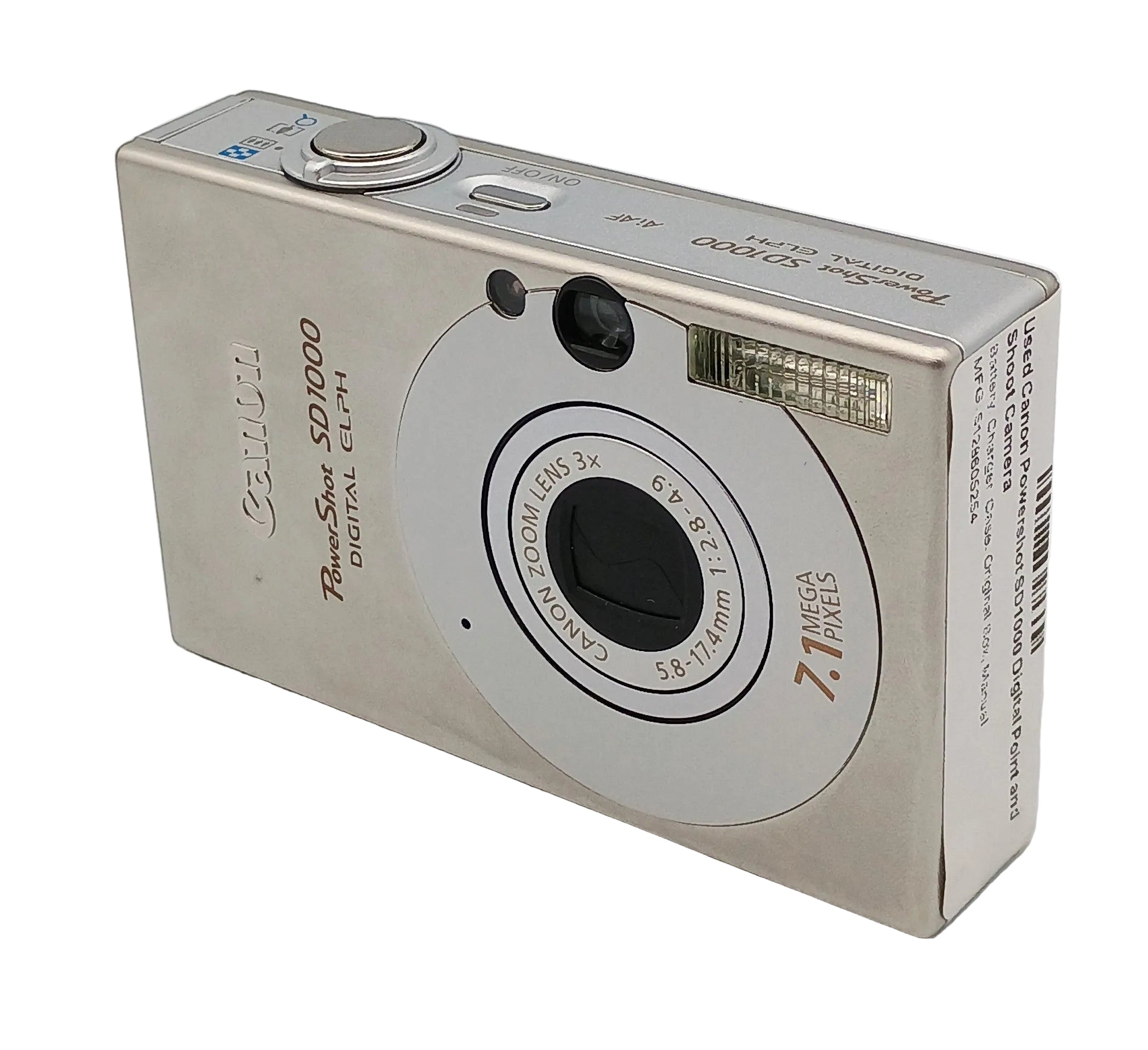 Used Canon Powershot SD1000 Digital Point and Shoot Camera
