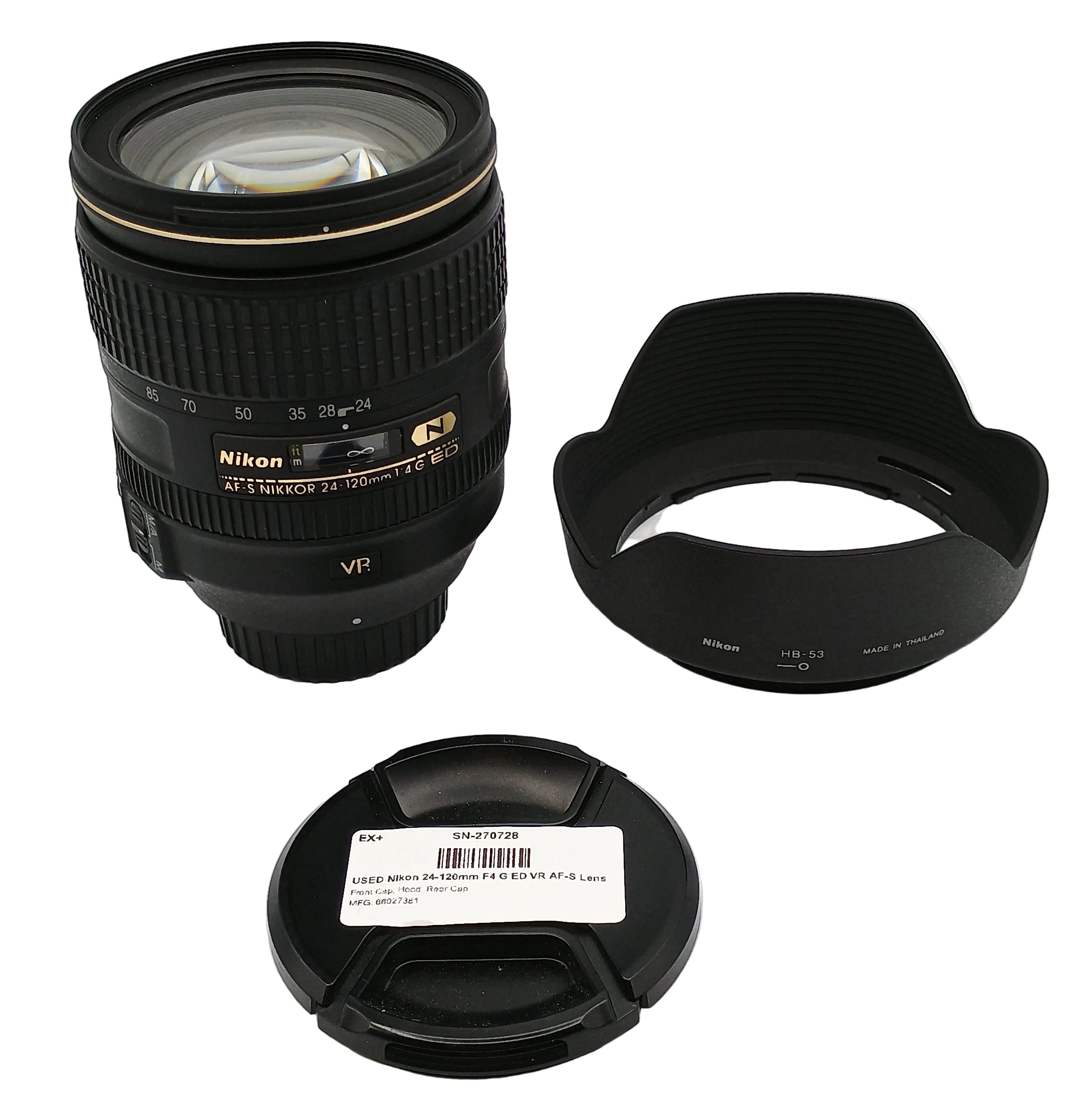 USED Nikon 24-120mm F4 G ED VR AF-S Lens