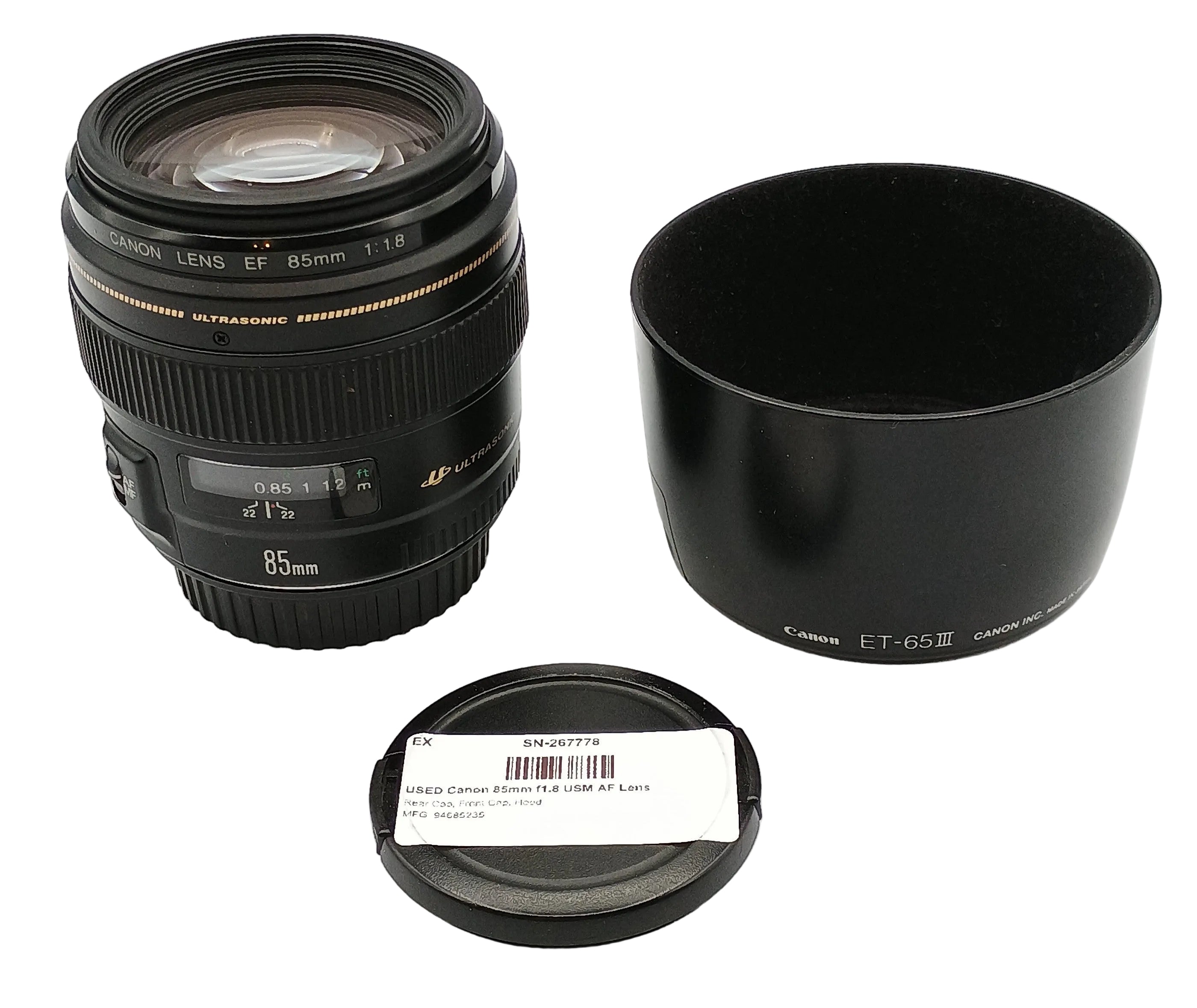 USED Canon 85mm f1.8 USM AF Lens