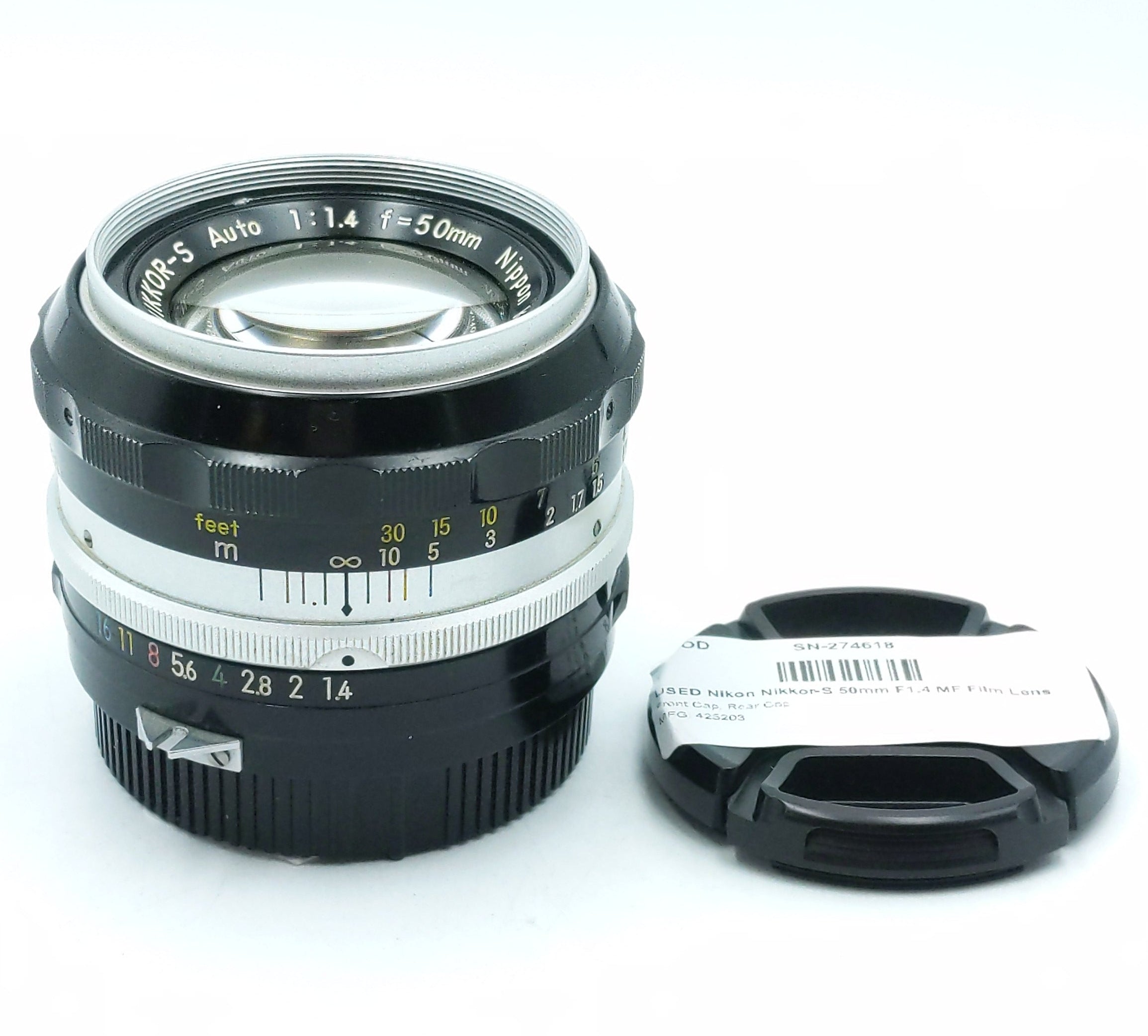 USED Nikon Nikkor-S 50mm F1.4 MF Film Lens