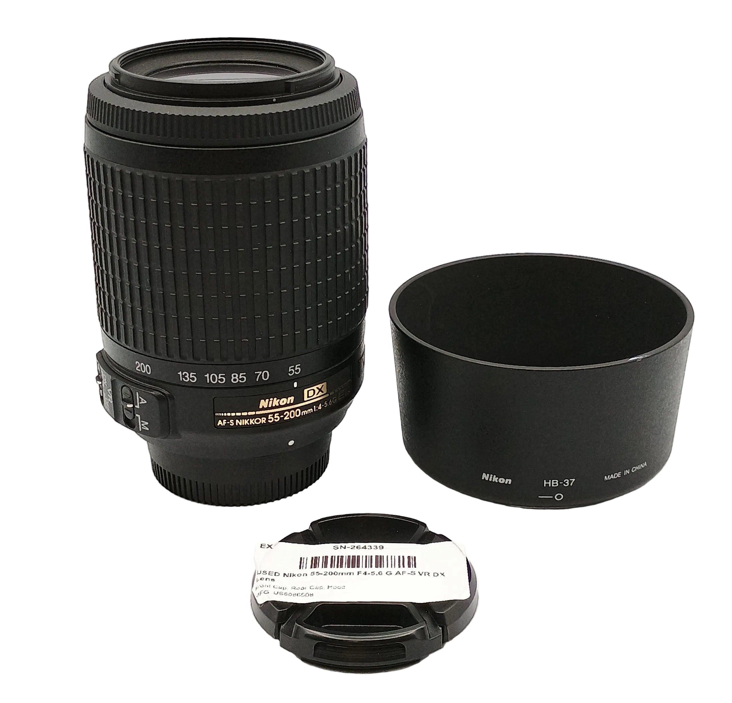USED Nikon 55-200mm F4-5.6 G AF-S VR DX Lens