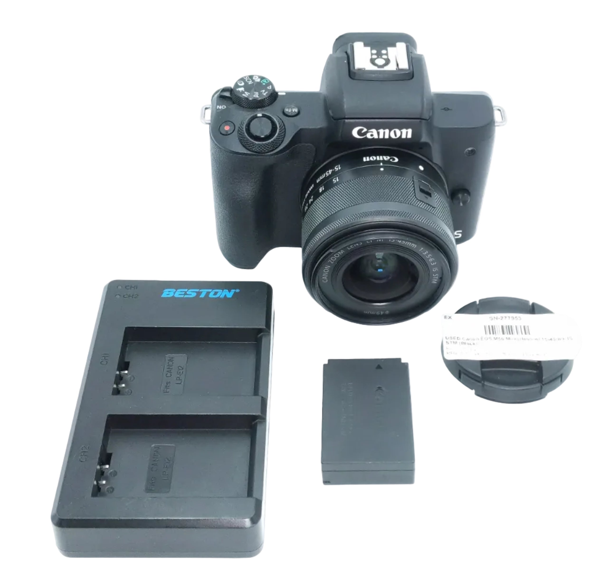 USED Canon EOS M50 Mirrorless w/ 15-45mm IS STM (Black)