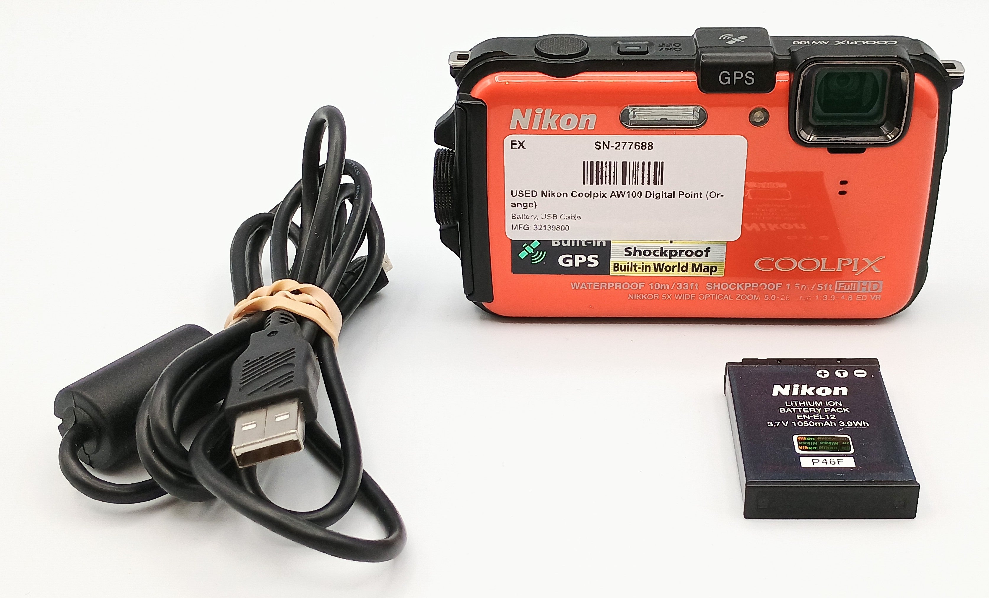 USED Nikon Coolpix AW100 Digital Point (Orange)