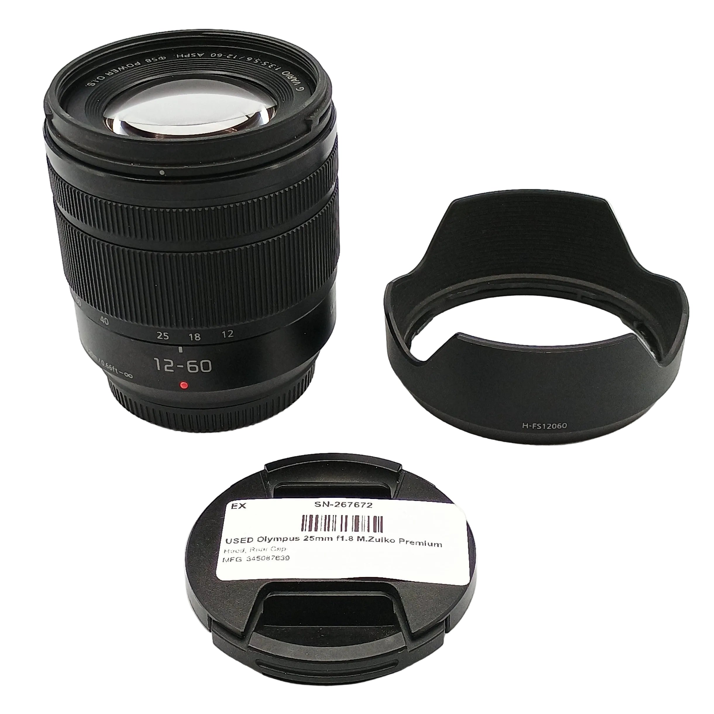 USED Panasonic 12-60mm f/3.5-5.6 Lumix G Vario ASPH. POWER O.I.S. Lens