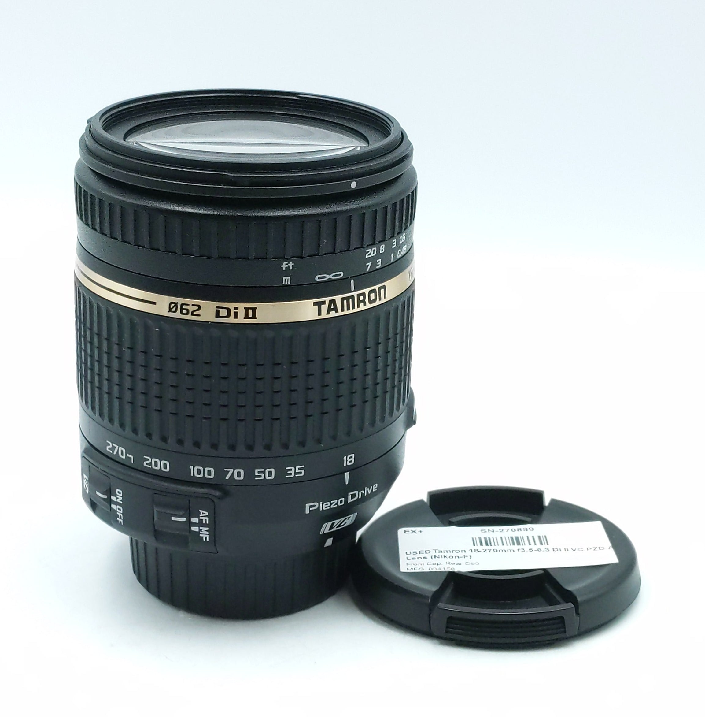 USED Tamron 18-270mm f3.5-6.3 Di II VC PZD AF Lens (Nikon-F)