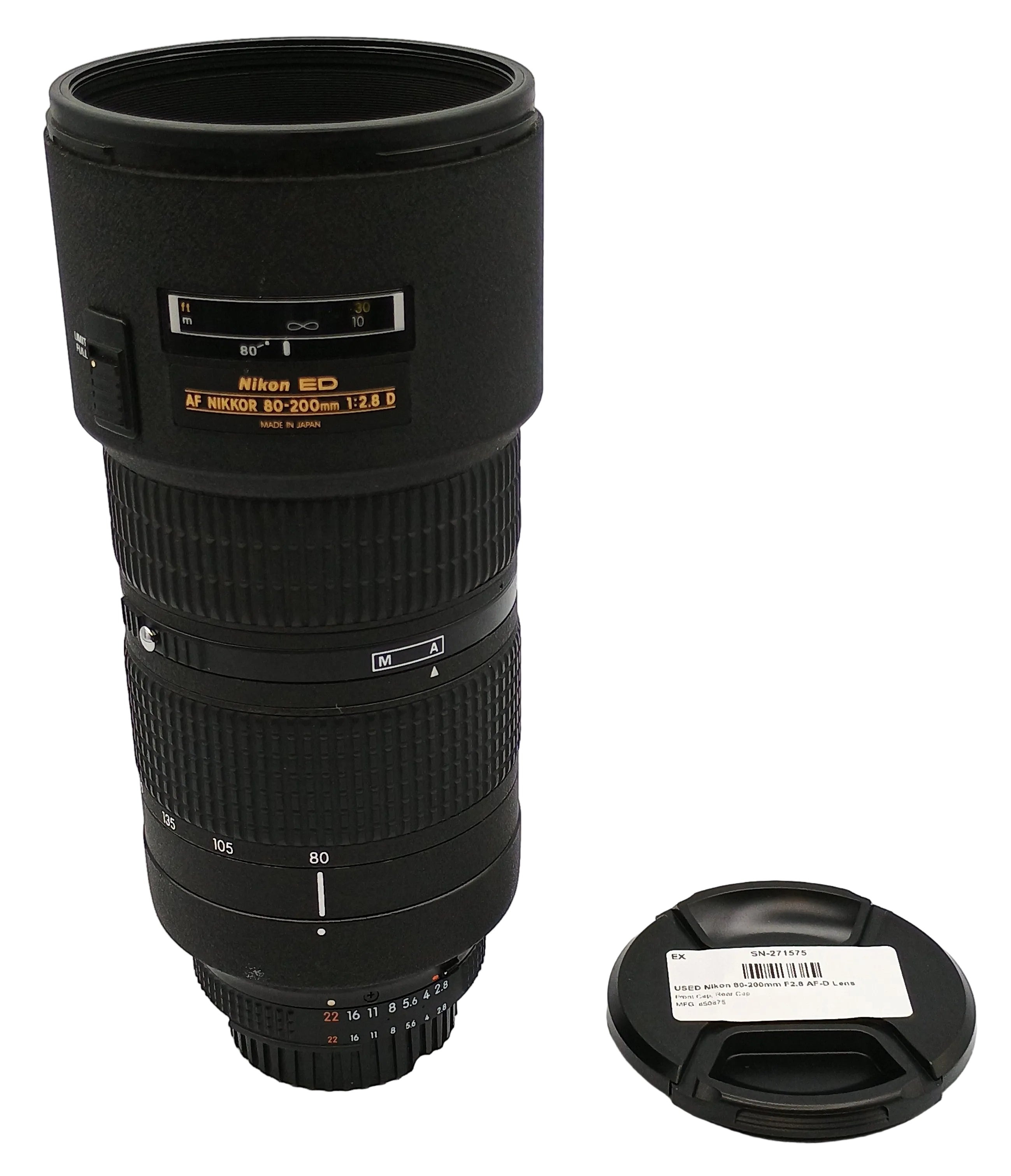 USED Nikon 80-200mm F2.8 AF-D Lens