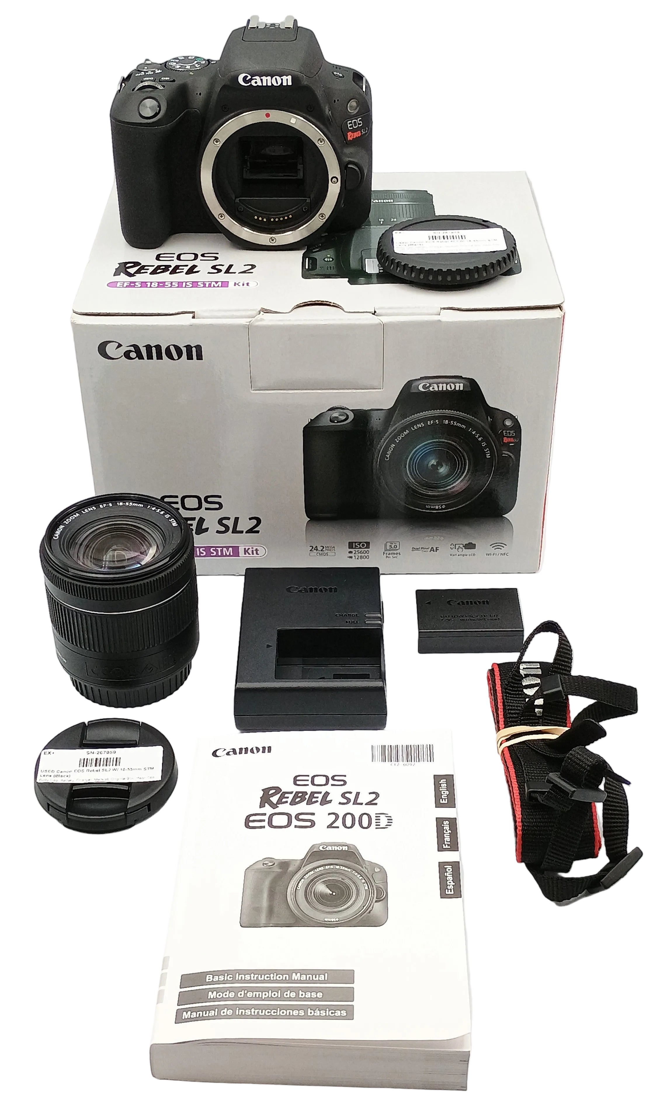 USED Canon EOS Rebel SL2 W/ 18-55mm STM Lens (Black)