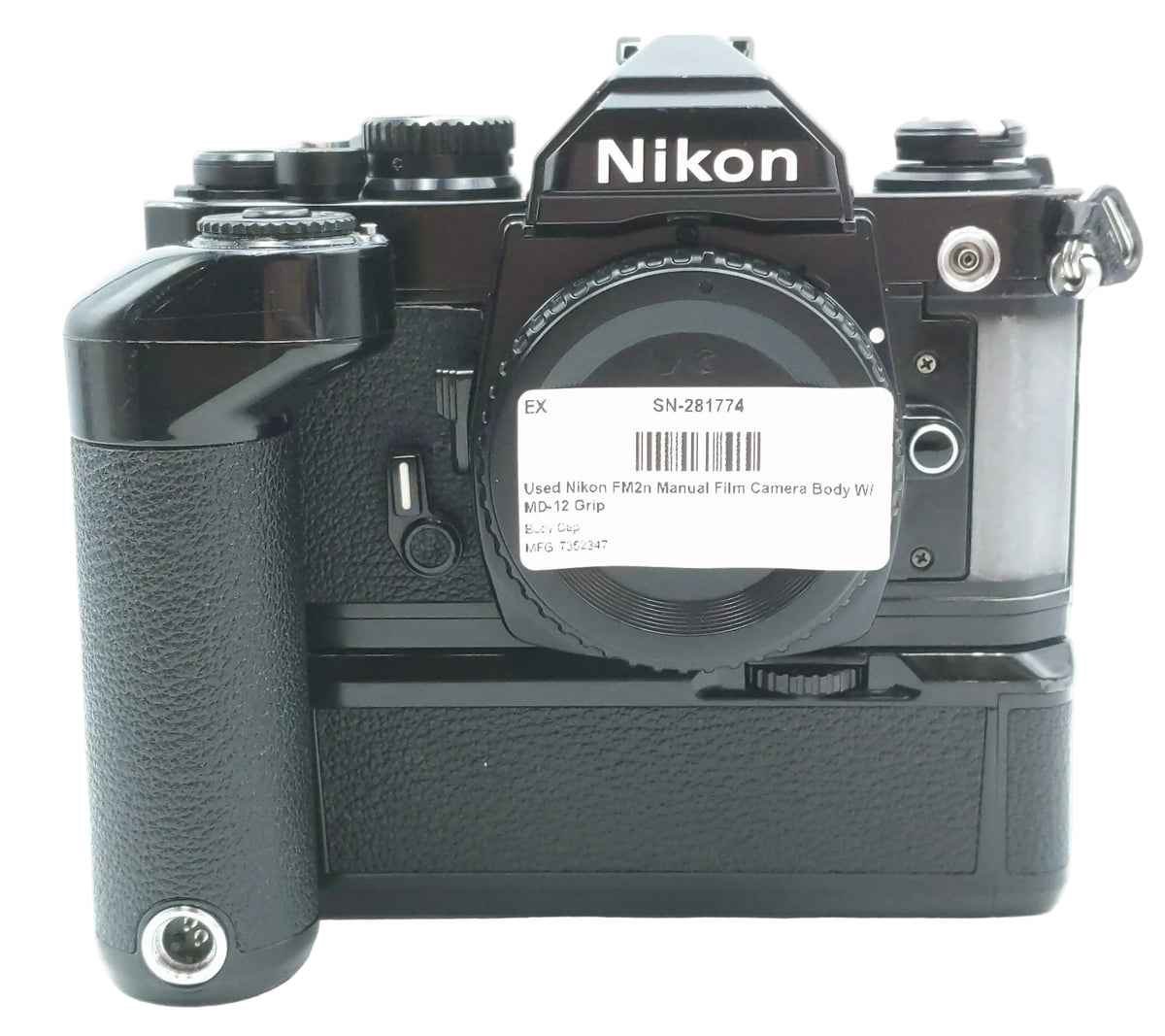 Used Nikon FM2n Manual Film Camera Body W/ MD-12 Grip
