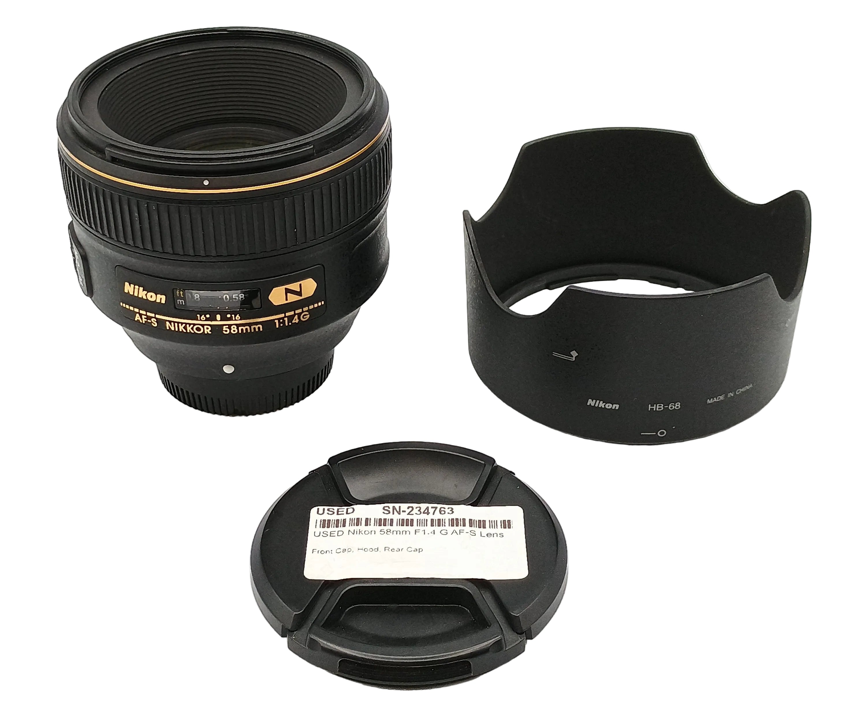 USED Nikon 58mm F1.4 G AF-S Lens