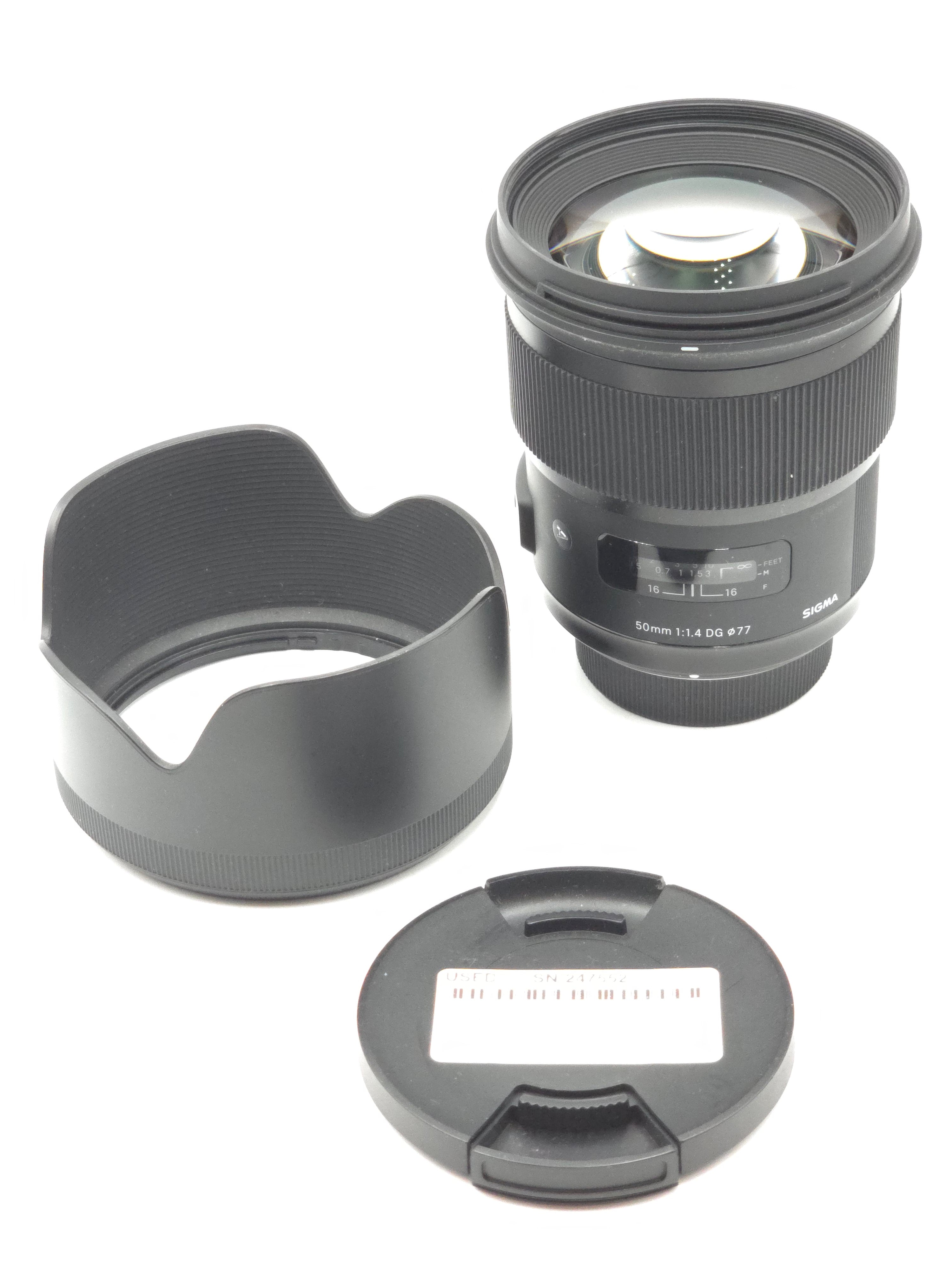 USED Sigma 50mm 1.4 ART DG HSM for Nikon F
