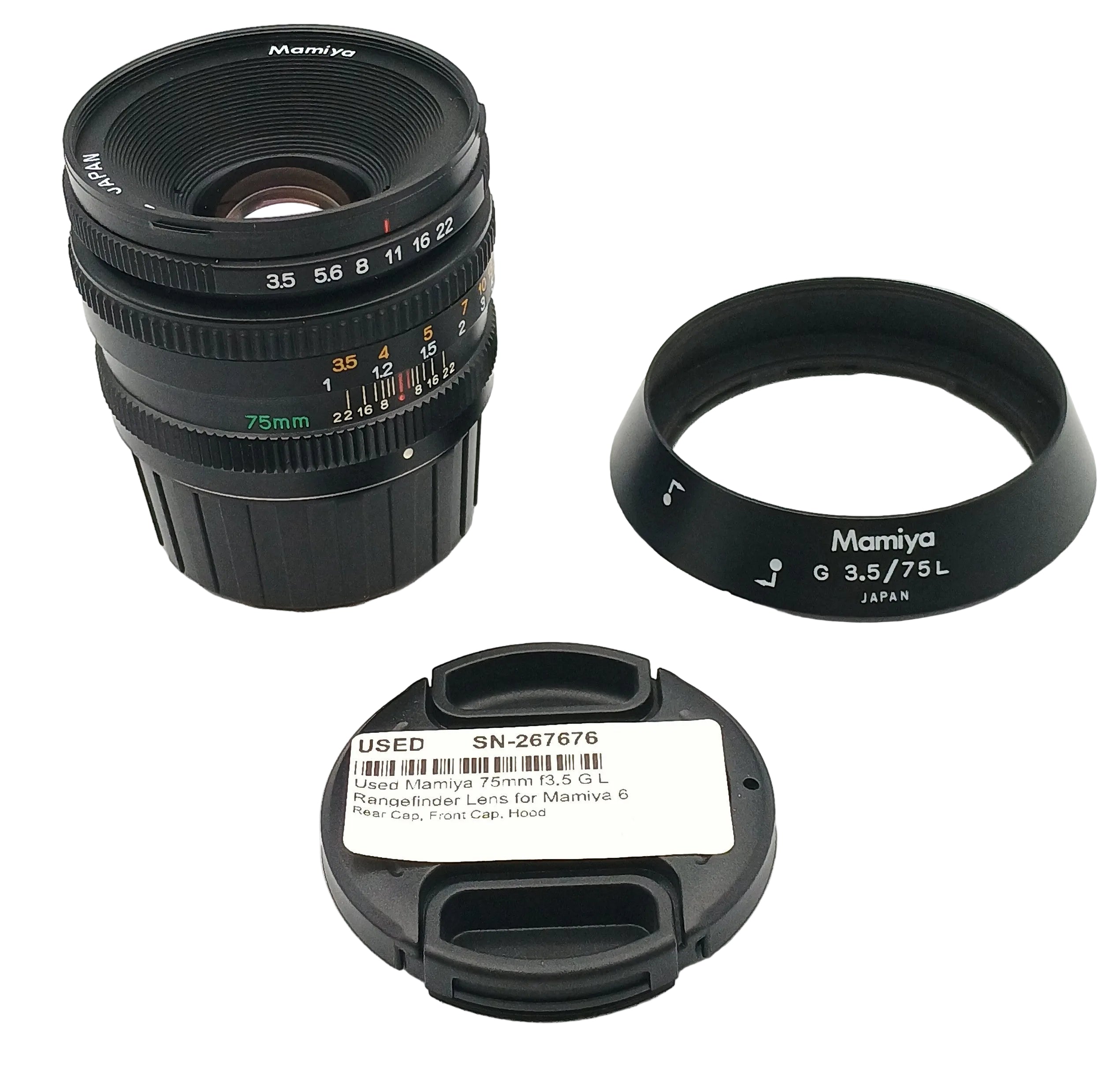 Used Mamiya 75mm f3.5 G L Rangefinder Lens for Mamiya 6