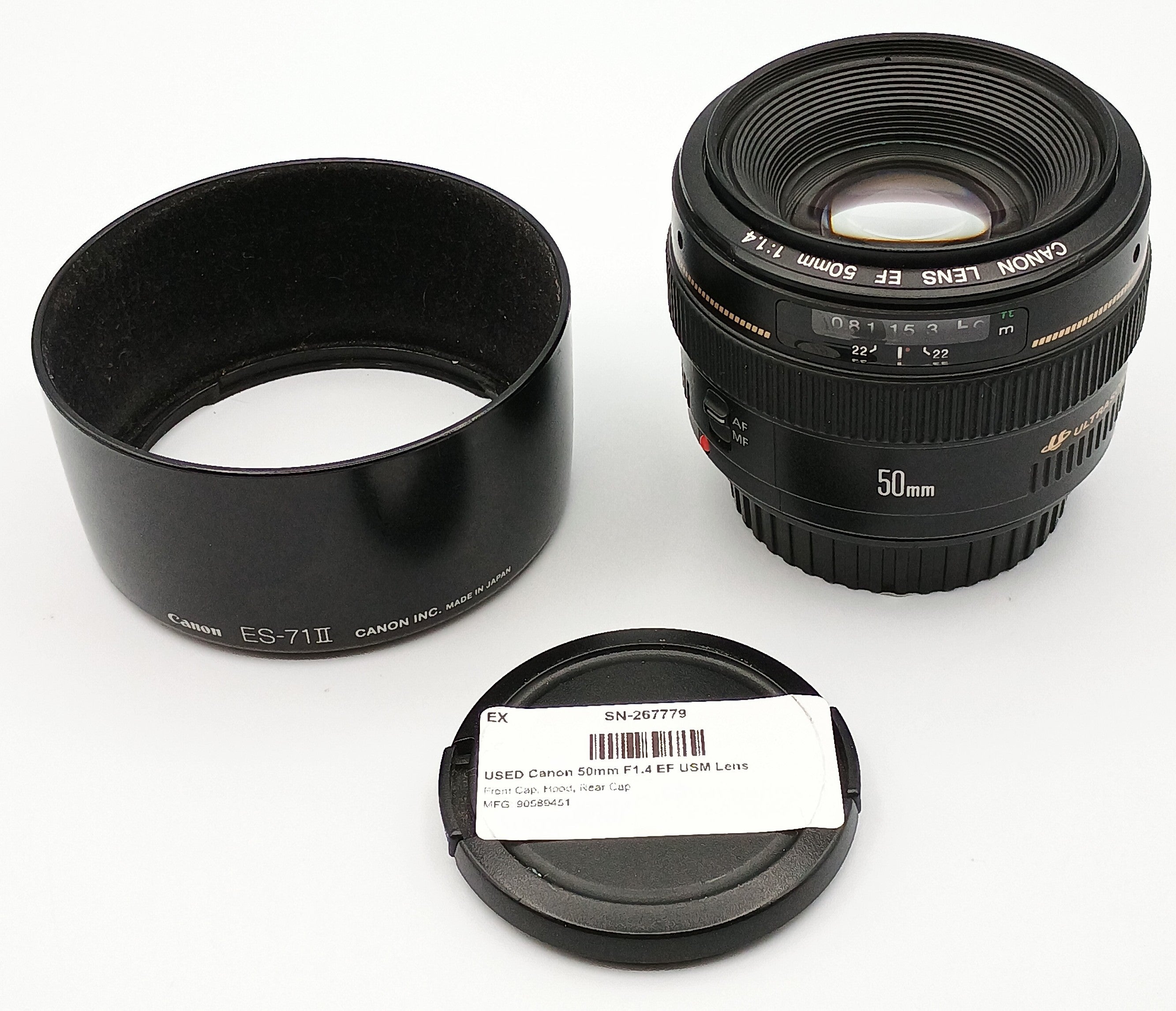 USED Canon 50mm F1.4 EF USM Lens