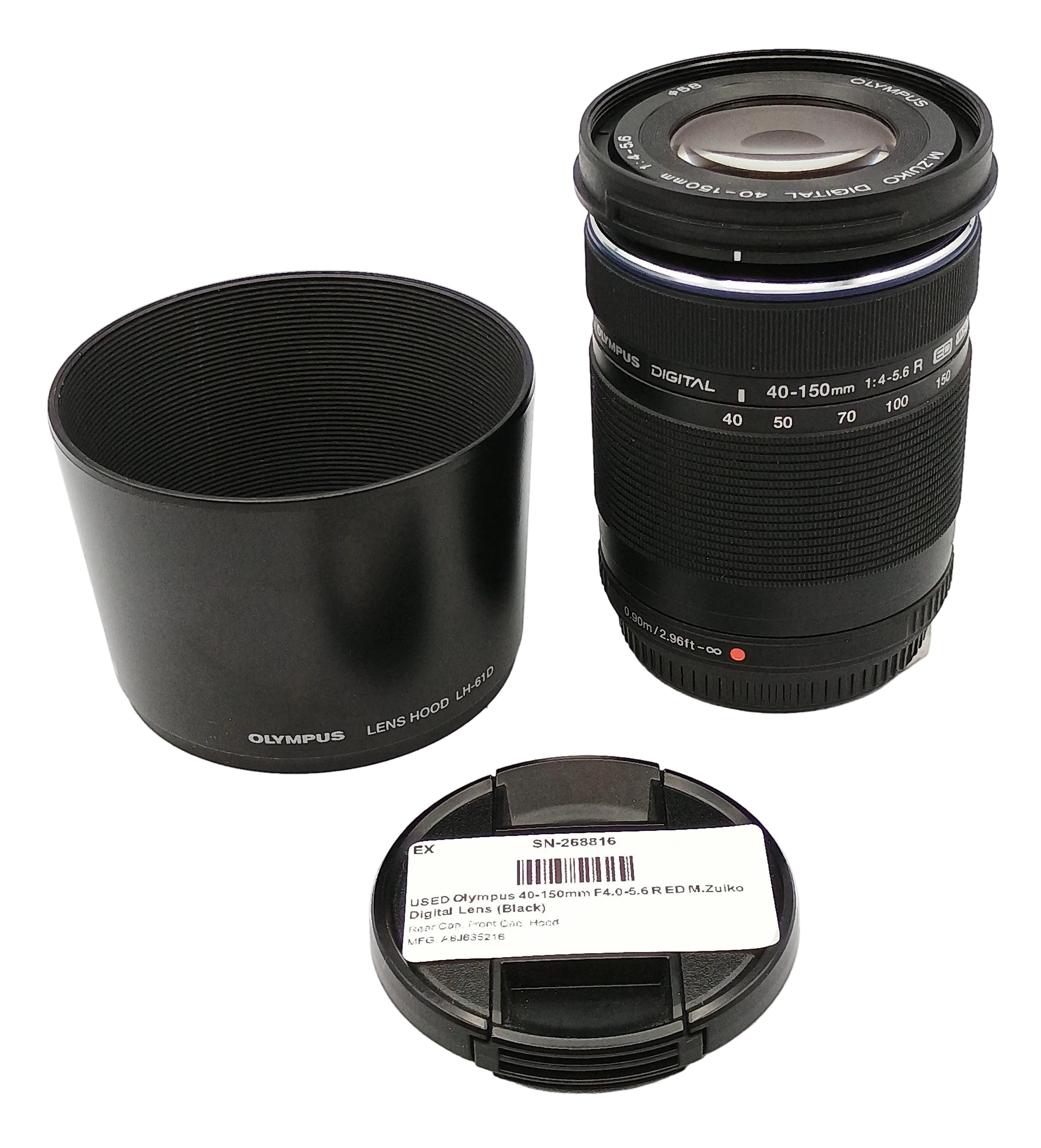 USED Olympus 40-150mm F4.0-5.6 R ED M.Zuiko Digital Lens (Black)