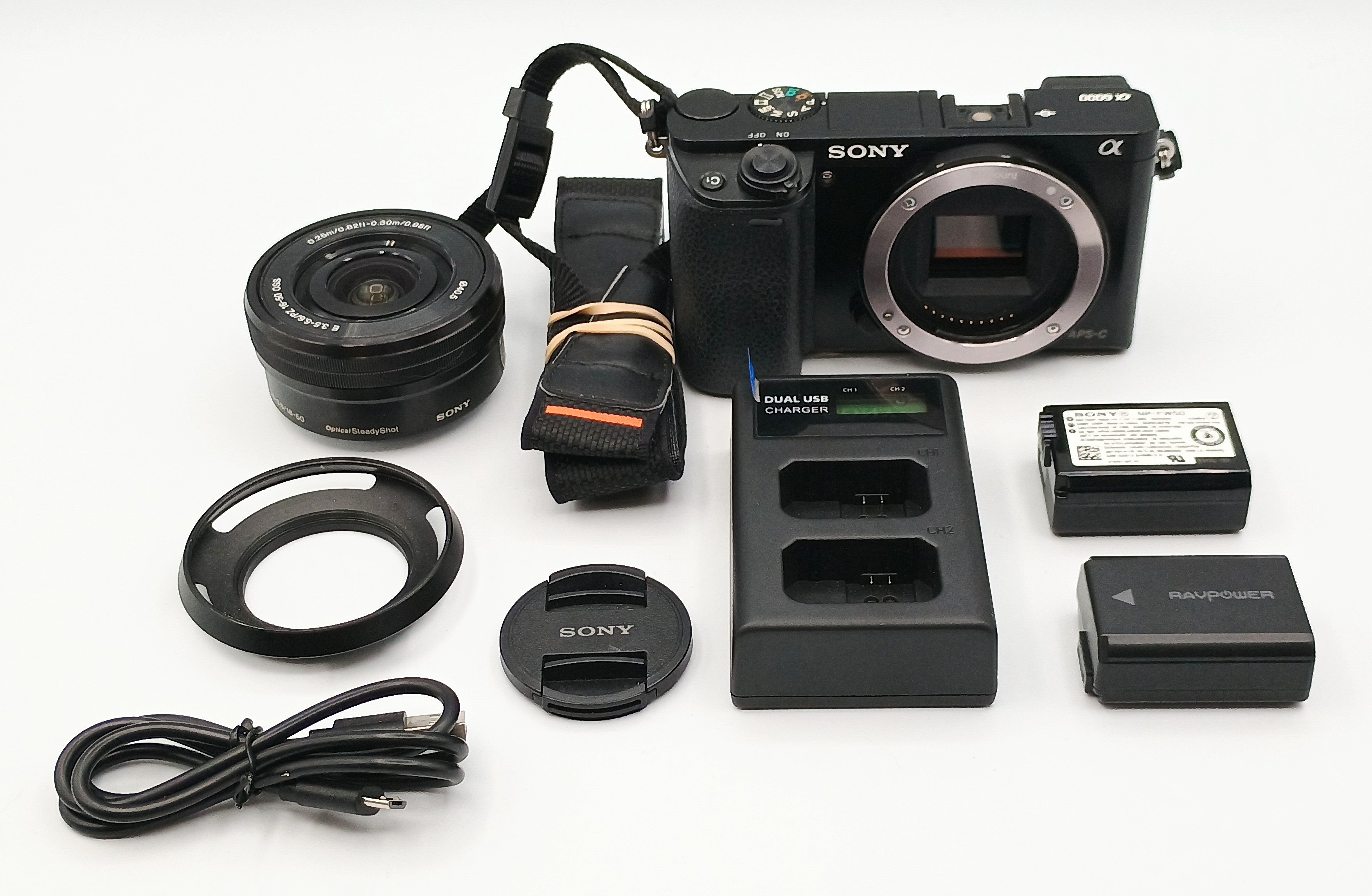 USED Sony Alpha a6000 Mirrorless Digital Camera with 16-50mm Lens (Black)