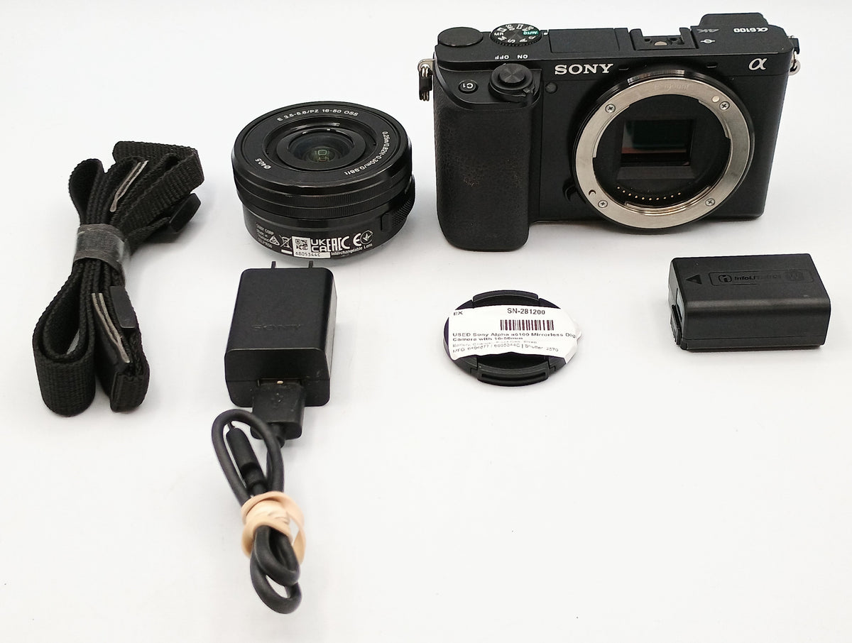 USED Sony Alpha a6100 Mirrorless Digital Camera with 16-50mm