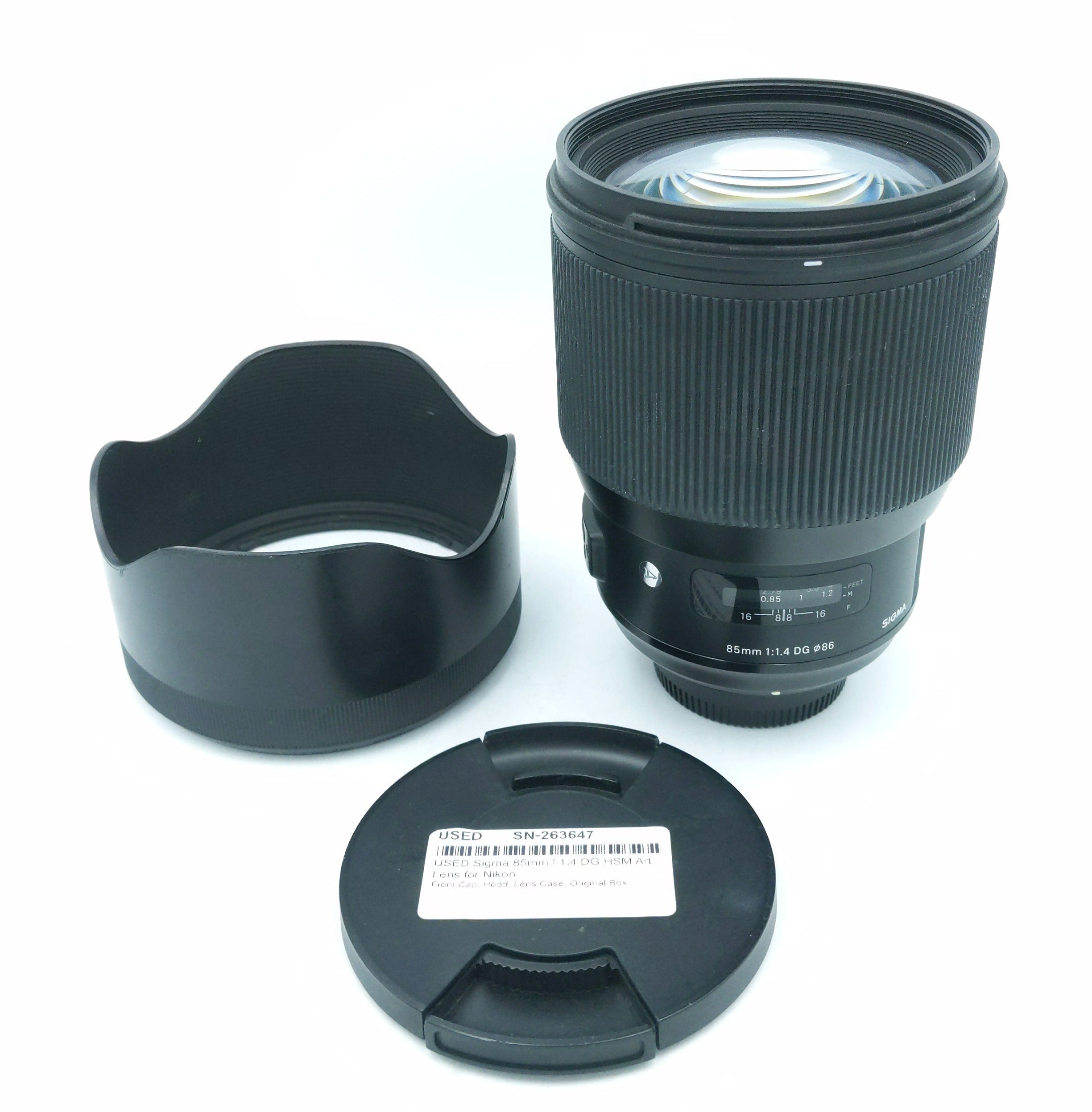 USED Sigma 85mm f/1.4 DG HSM Art Lens for Nikon