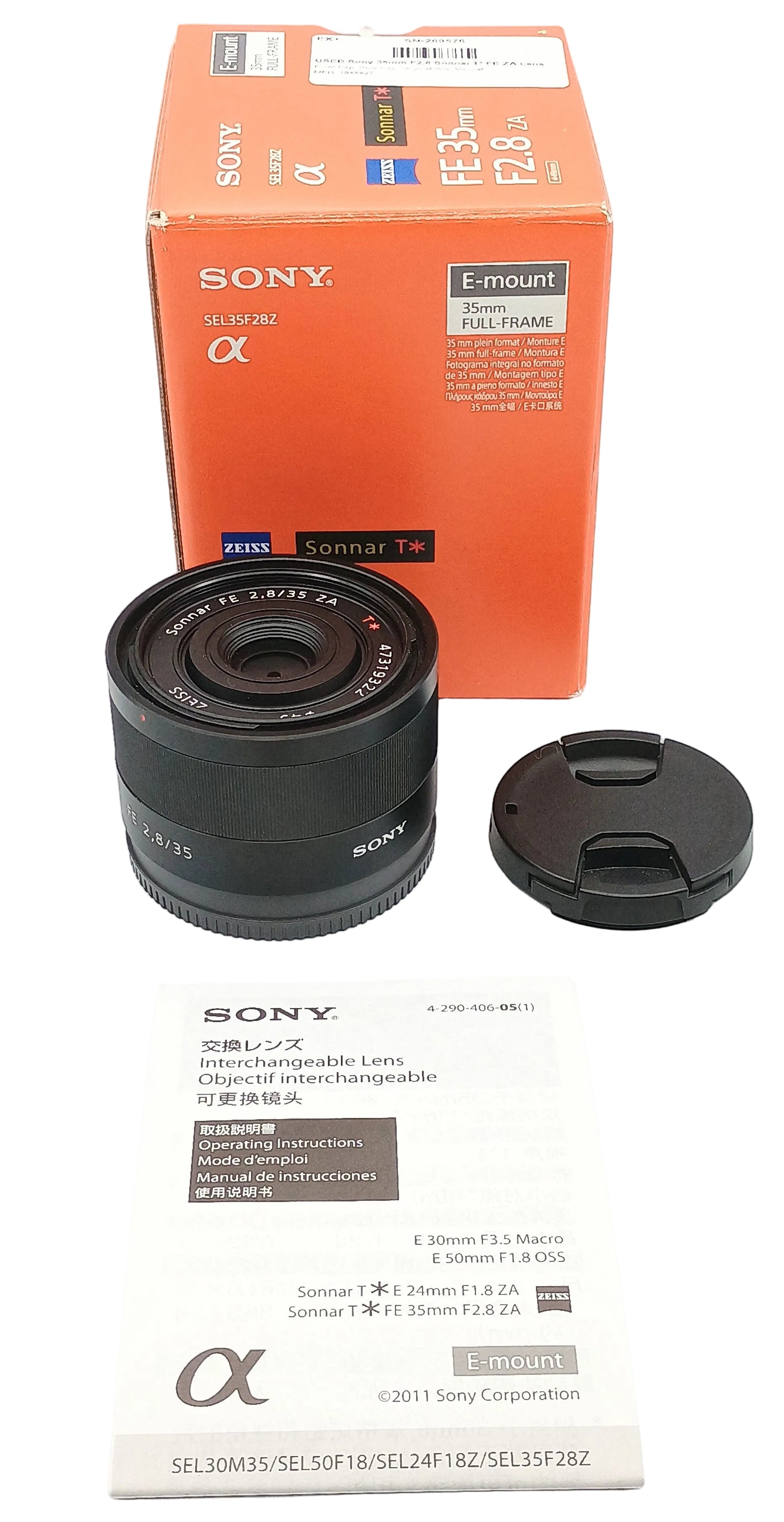 USED Sony 35mm F2.8 Sonnar T* FE ZA Lens
