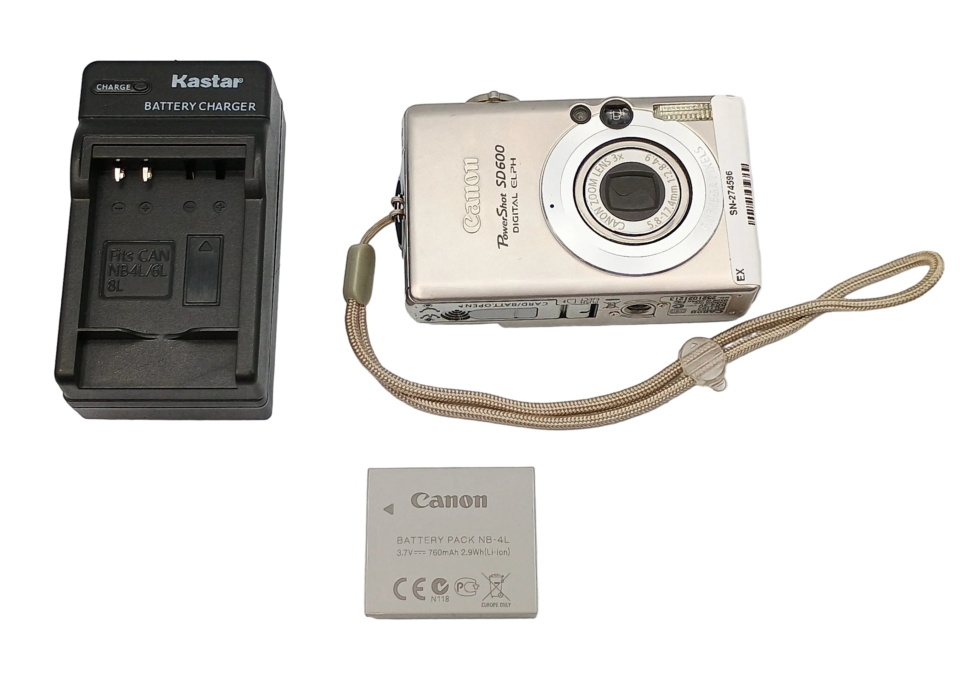 Used Canon Powershot SD600 Digital Point and Shoot Camera