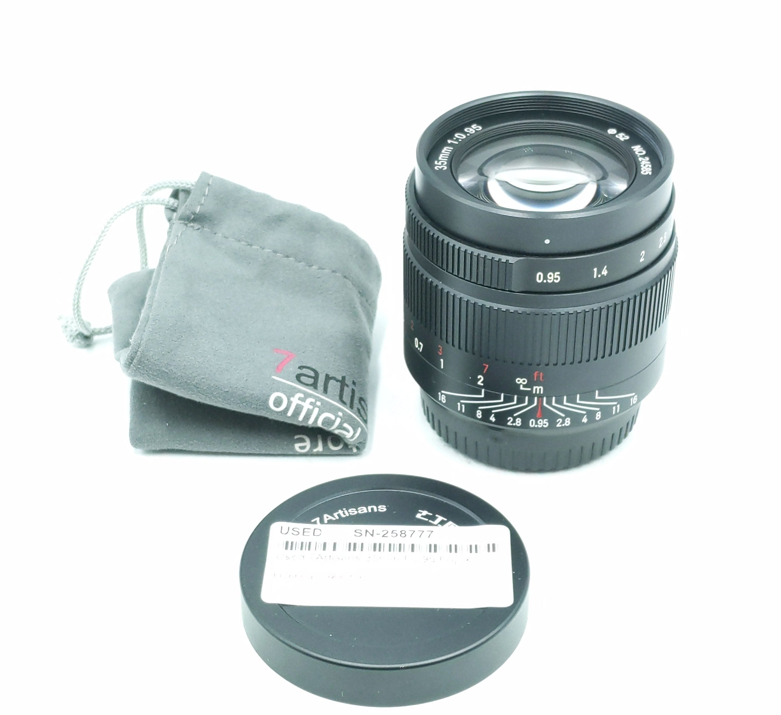 Used 7Artisans 35mm F0.95 Fuji X