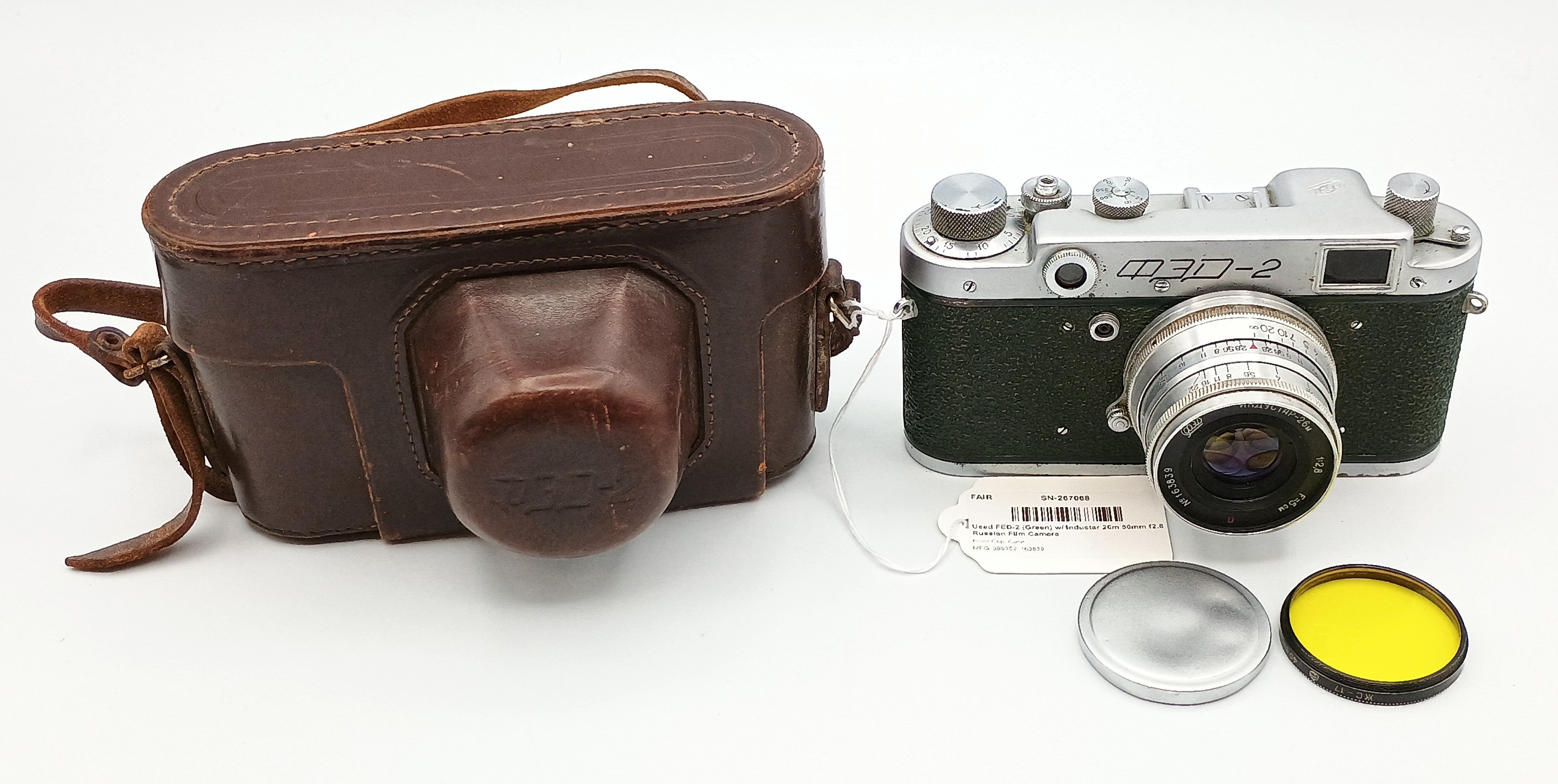 Used FED-2 (Green) w/ Industar 26m 50mm f2.8 Russian Film Camera