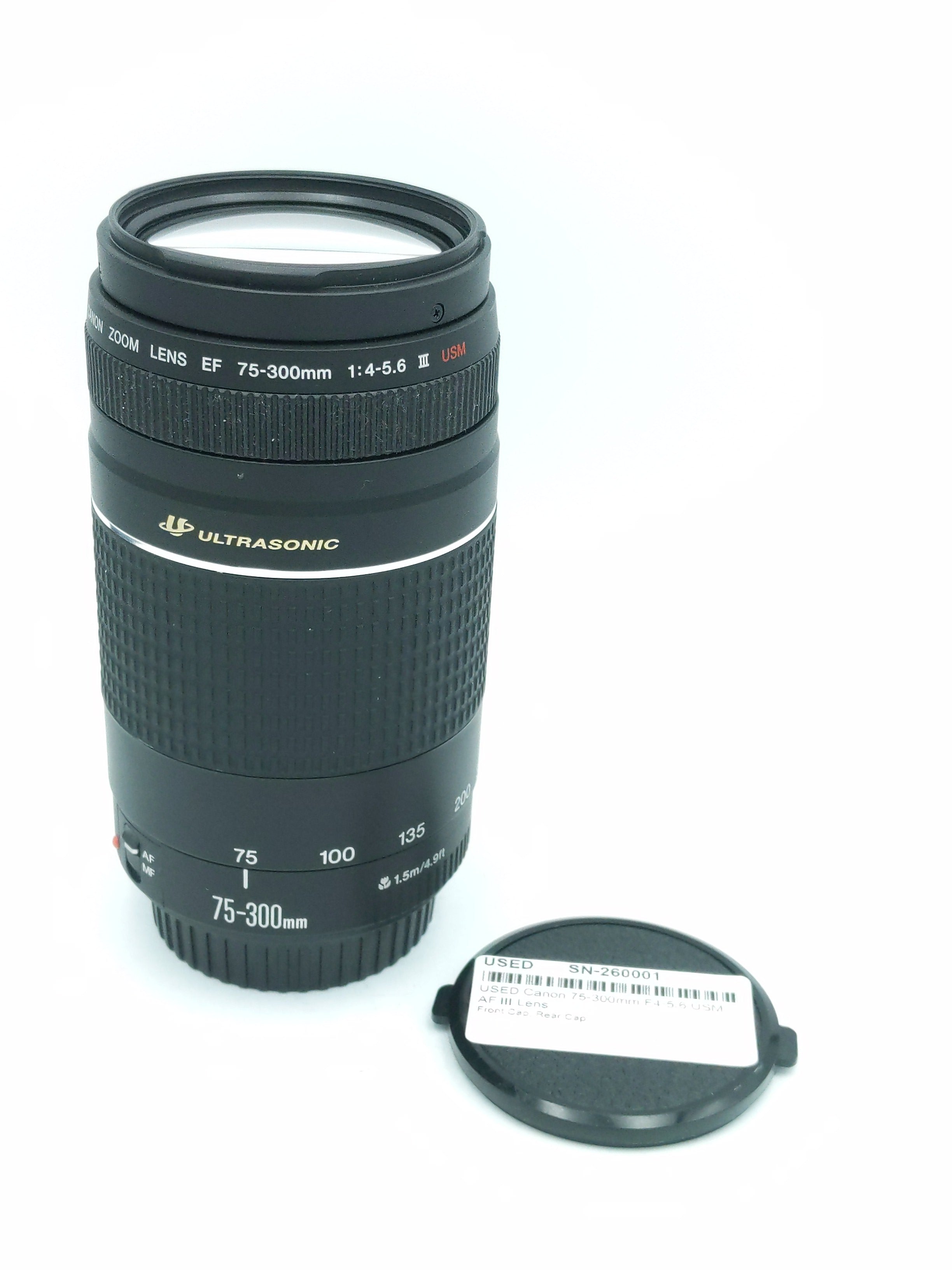 USED Canon 75-300mm F4-5.6 USM AF III Lens