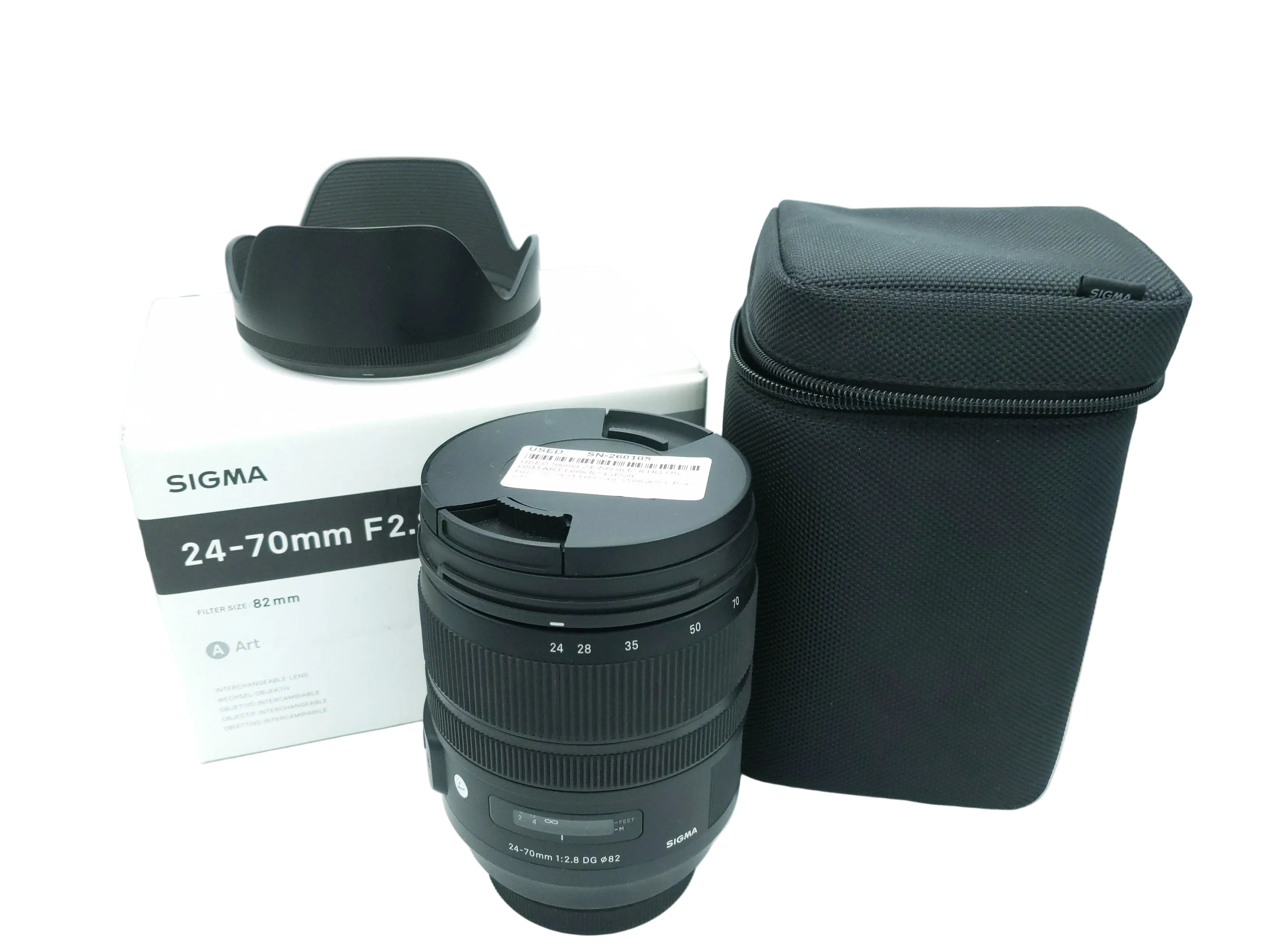 USED Sigma 24-70mm f2.8 DG OS HSM ART Lens for Canon