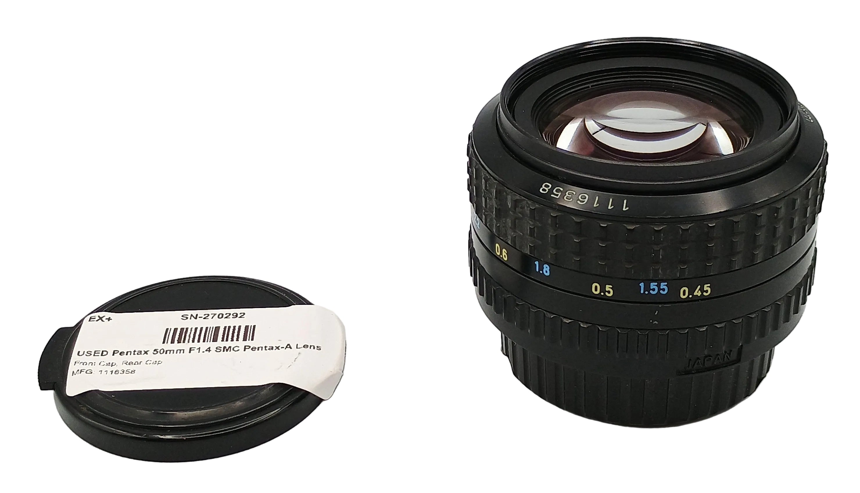 USED Pentax 50mm F1.4 SMC Pentax-A Lens