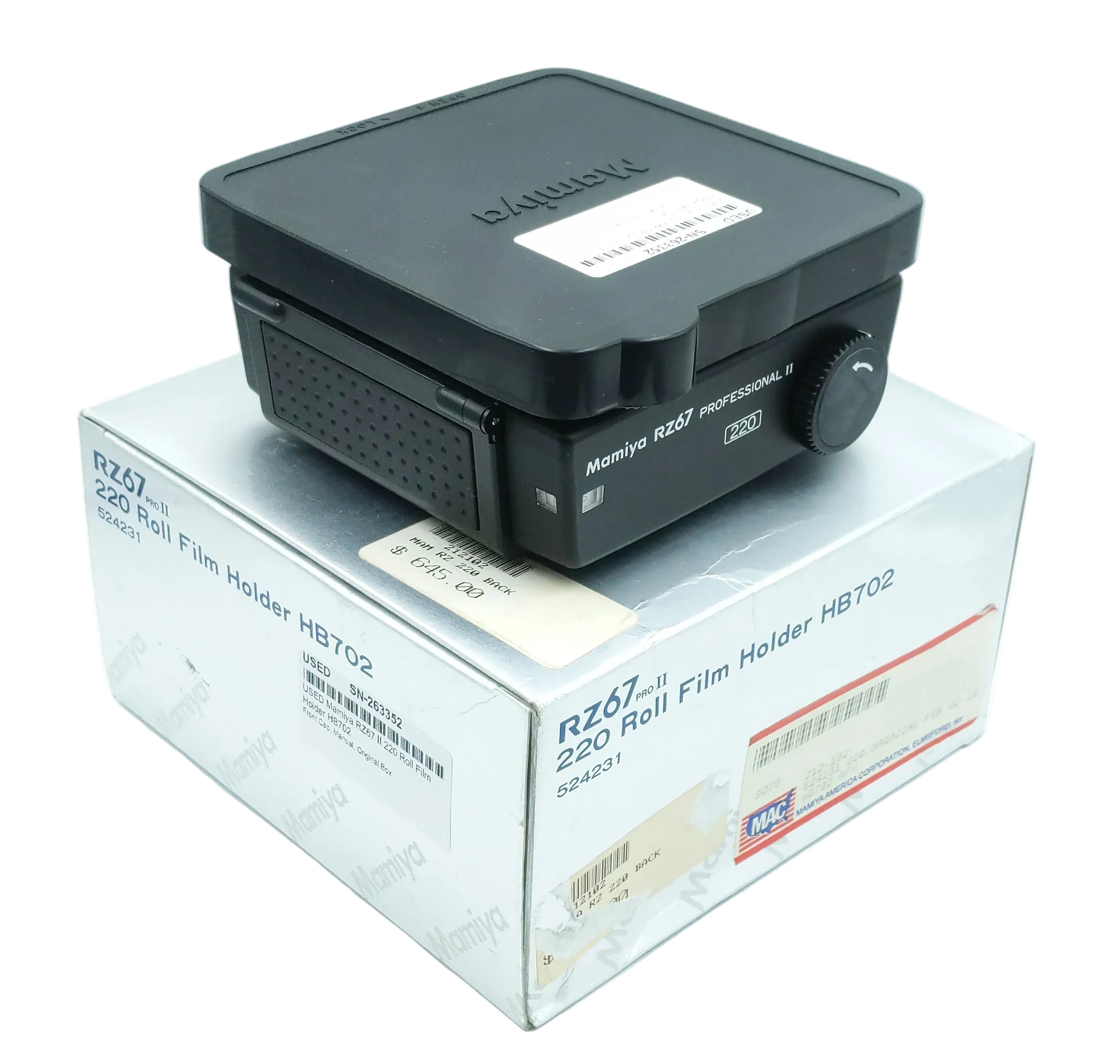 USED Mamiya RZ67 II 220 Roll Film Holder HB702