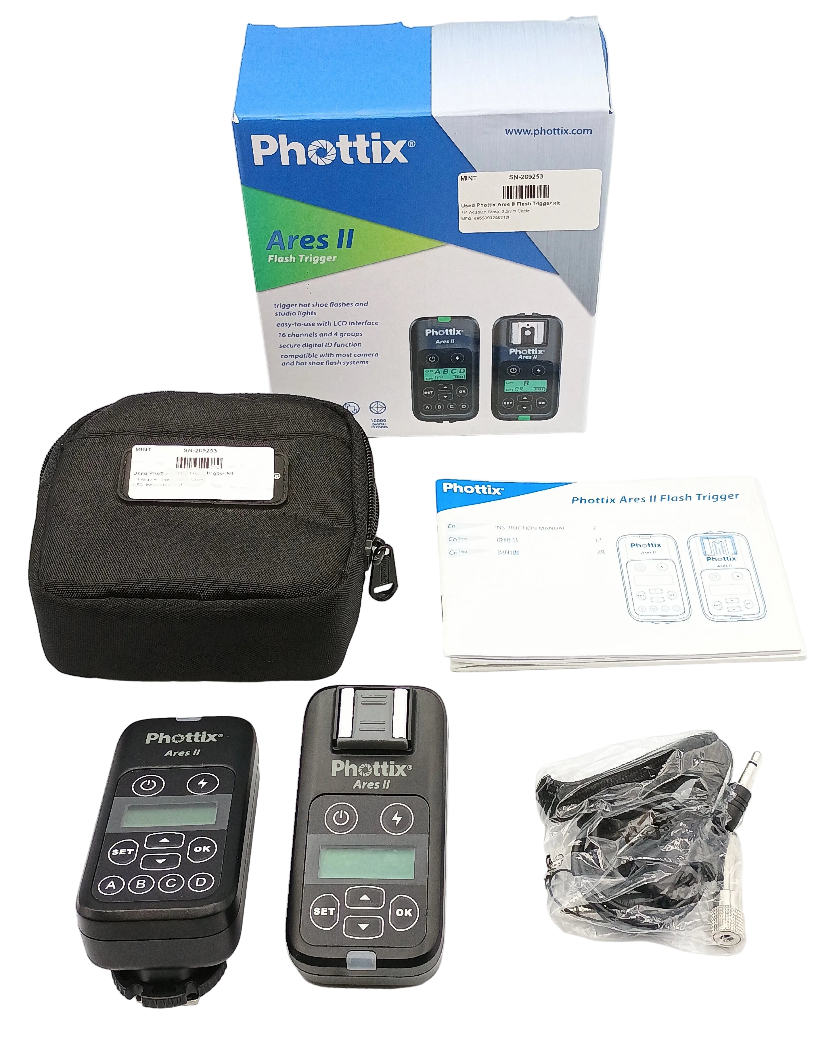 Used Phottix Ares II Flash Trigger kit