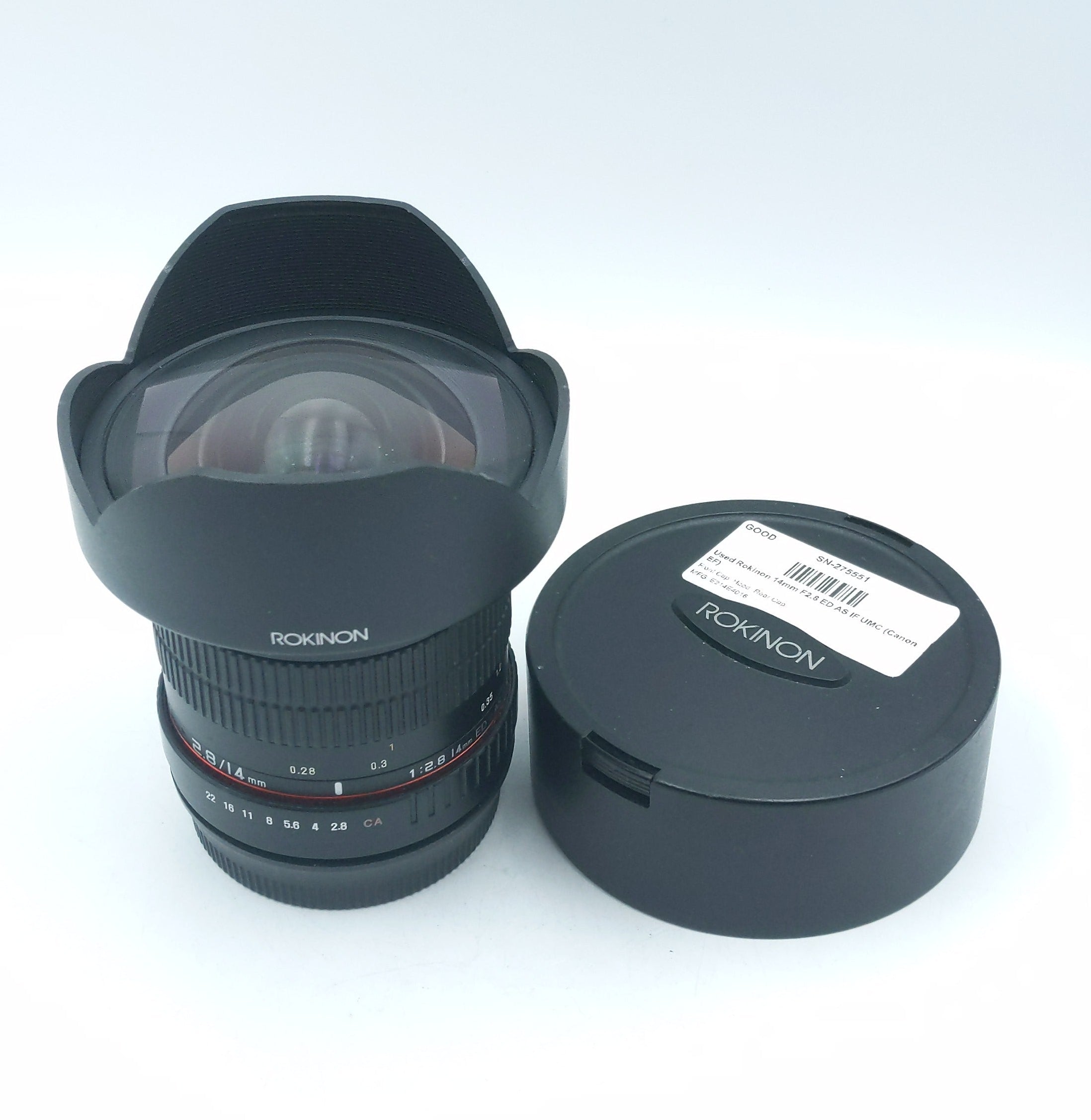 Used Rokinon 14mm F2.8 ED AS IF UMC (Canon EF)
