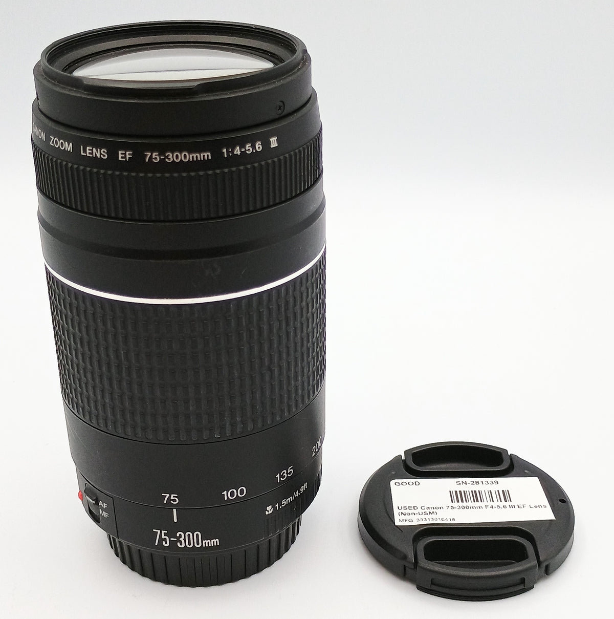 USED Canon 75-300mm F4-5.6 III EF Lens (Non-USM)