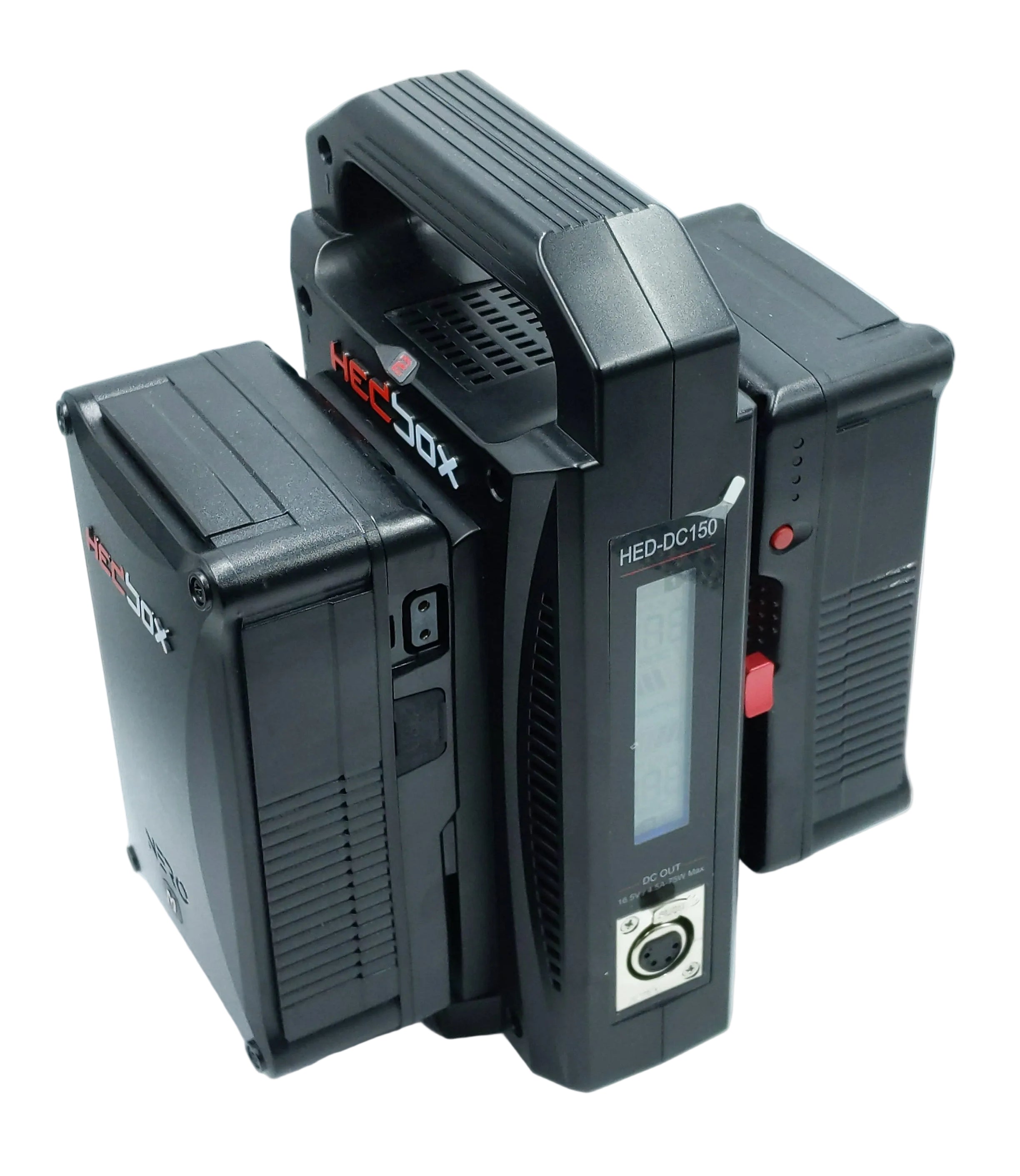 Used Hedbox HED-DC150 V-Mount Charger/Power Bank, 195Wh & 150Wh Batteries