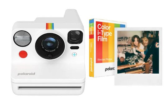 Polaroid Now Generation 3 i-Type Instant Camera Starter Set (Pebble White)