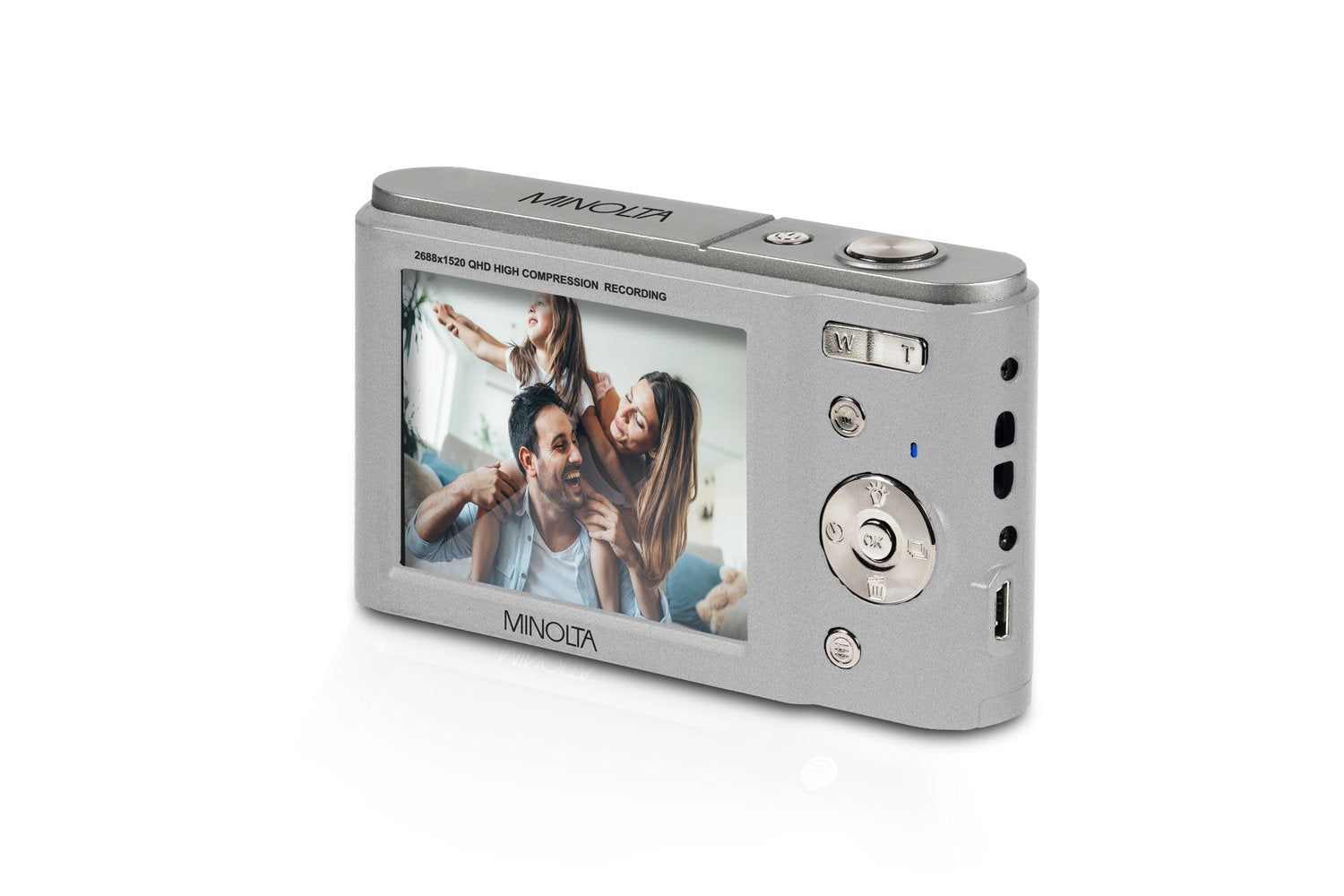 MINOLTA® MND20 44 MP / 2.7K Ultra HD Digital Camera (Silver)