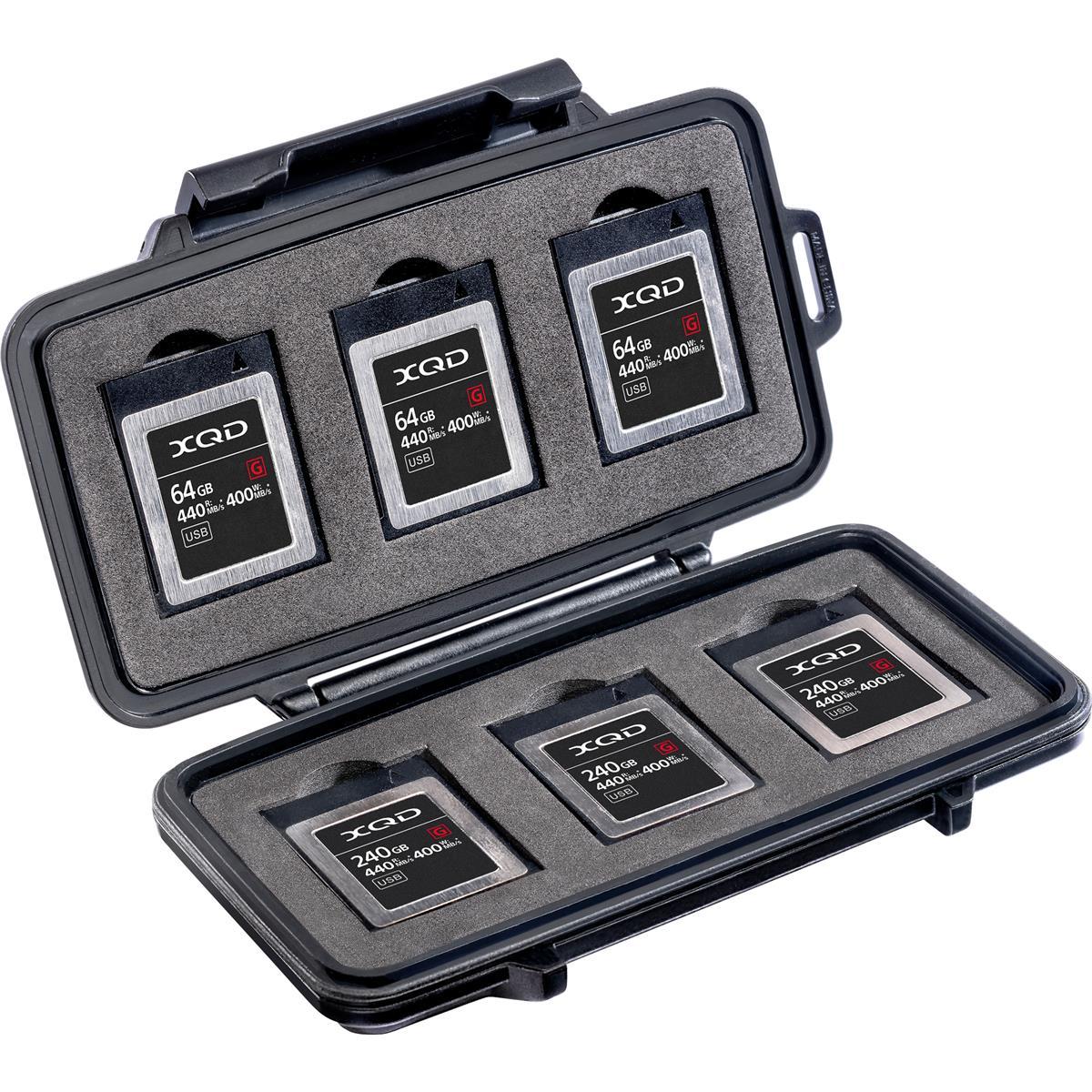 Pelican 0965 Memory Card Case for 6 CFexpress/XQD Memory Cards, Black