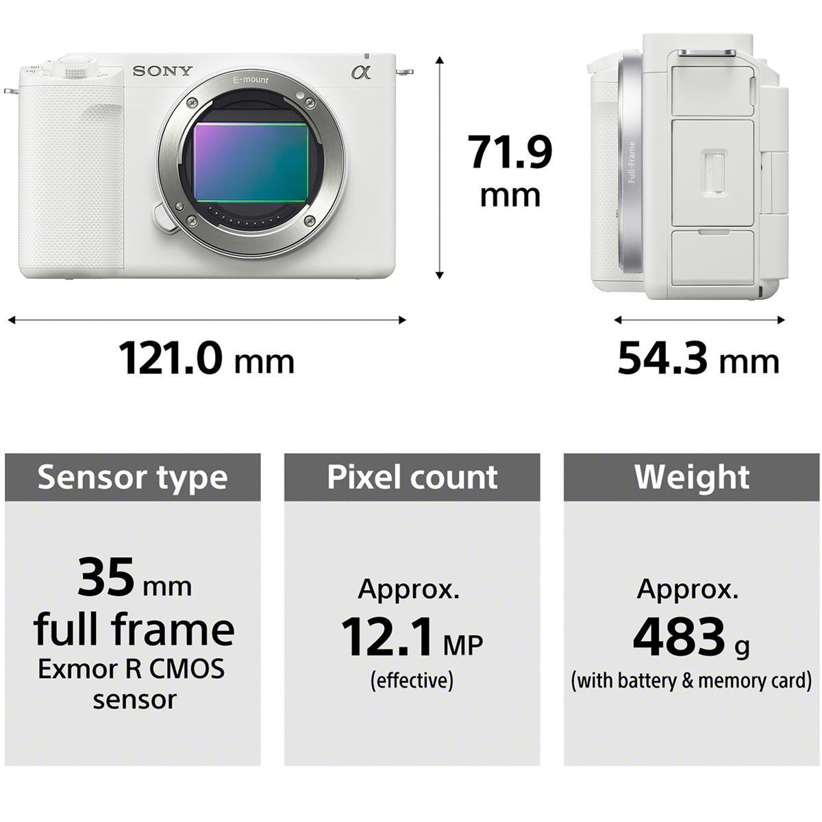 Sony ZV-E1 Mirrorless Camera with 28-60mm Lens (White)