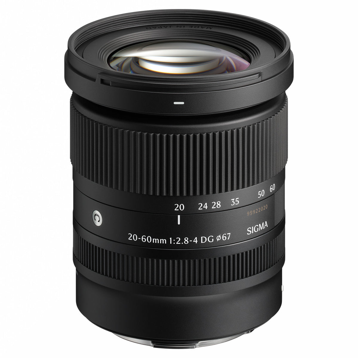 Sigma 20-60mm F2.8-4 DG Contemporary L-Mount lens, front element view