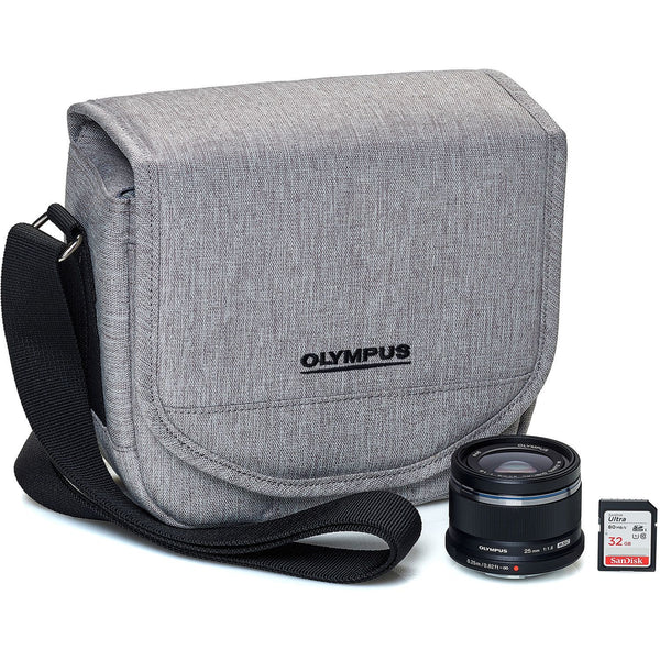 OM SYSTEM 25mm f1.8 M.Zuiko Digital Lens Step-Up Kit (Black) for Micro