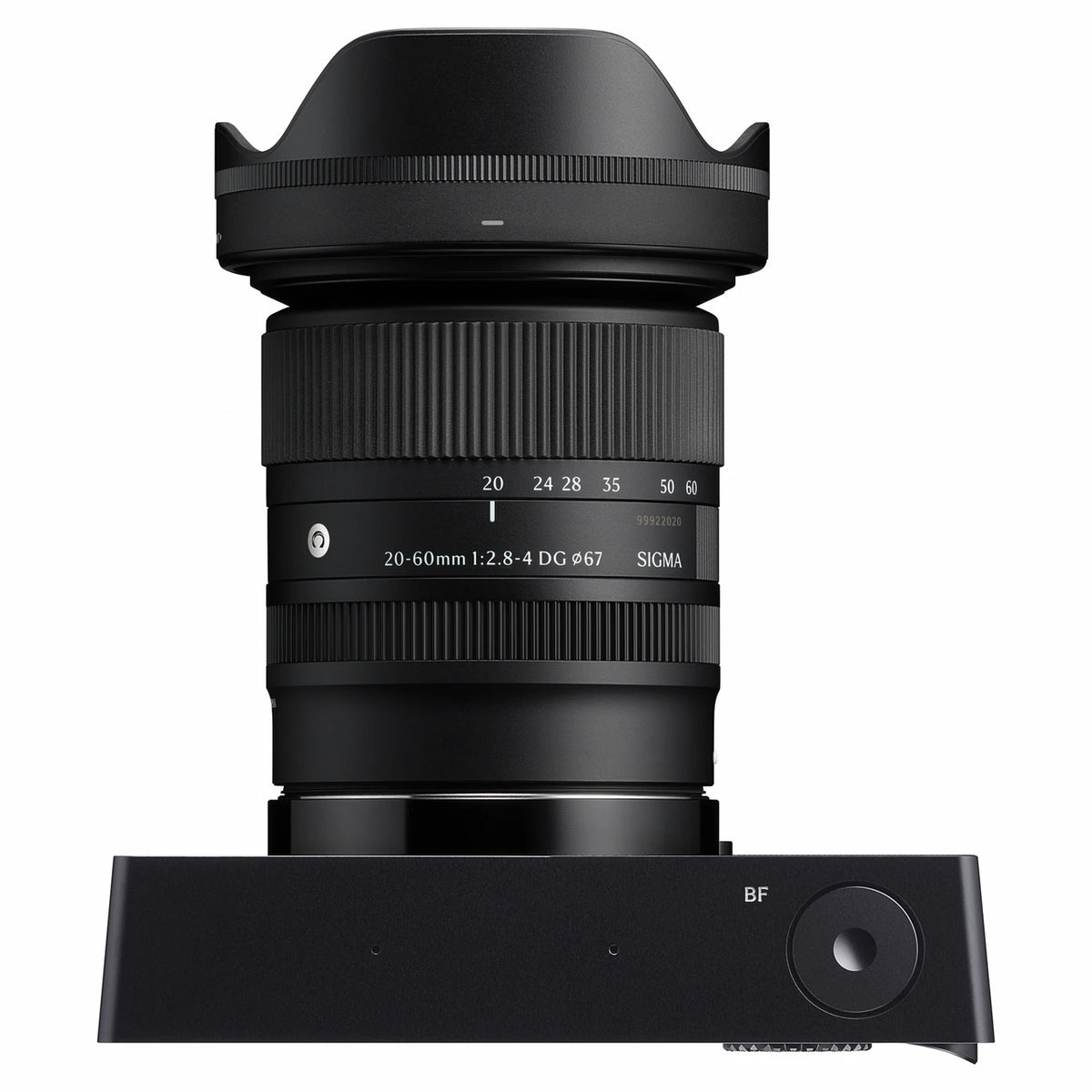 Sigma 20-60mm F2.8-4 DG Contemporary L-Mount lens shown with a Sigma camera