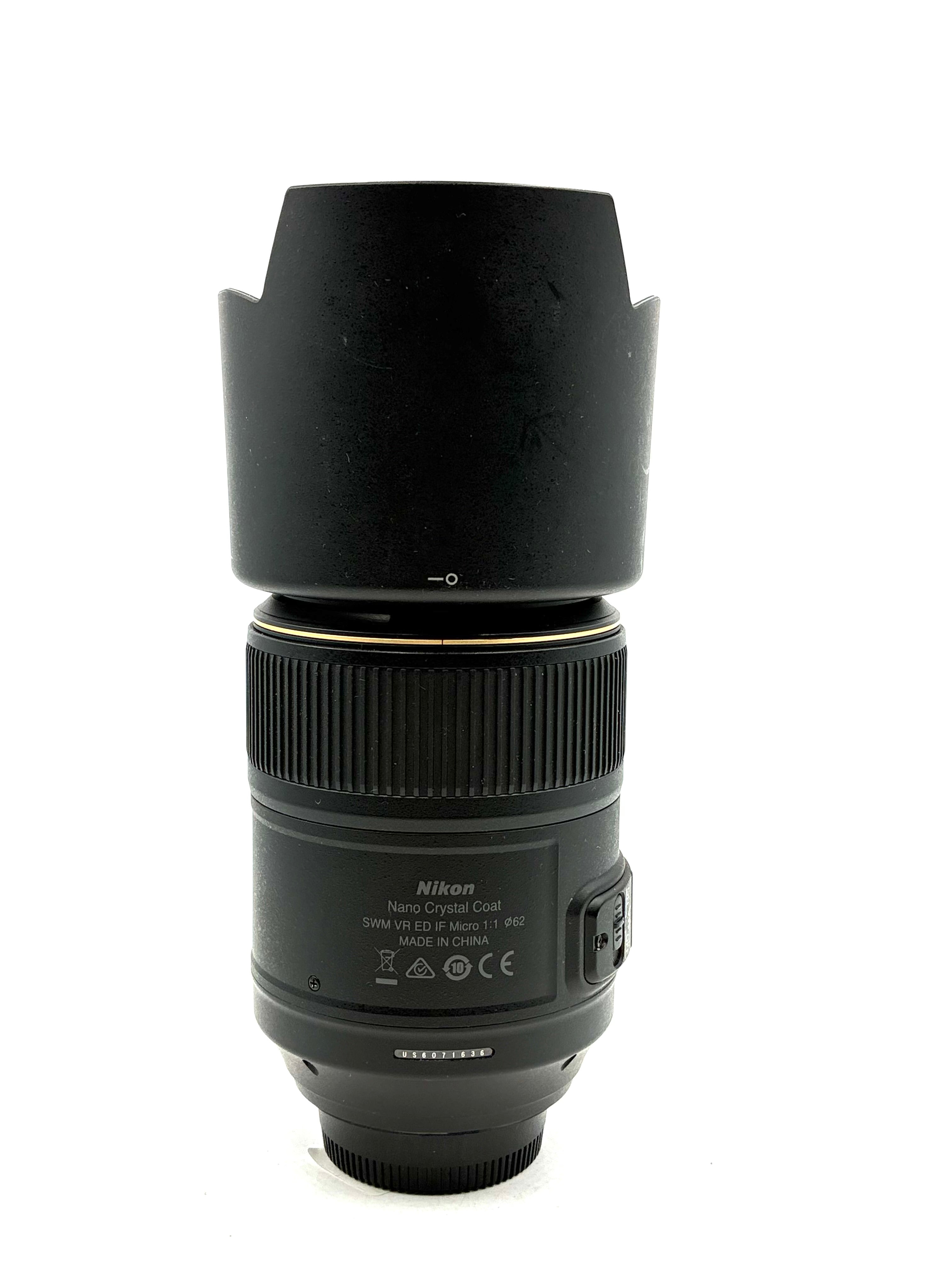 USED Nikon 105mm f2.8 G ED AF-S VR Micro Lens