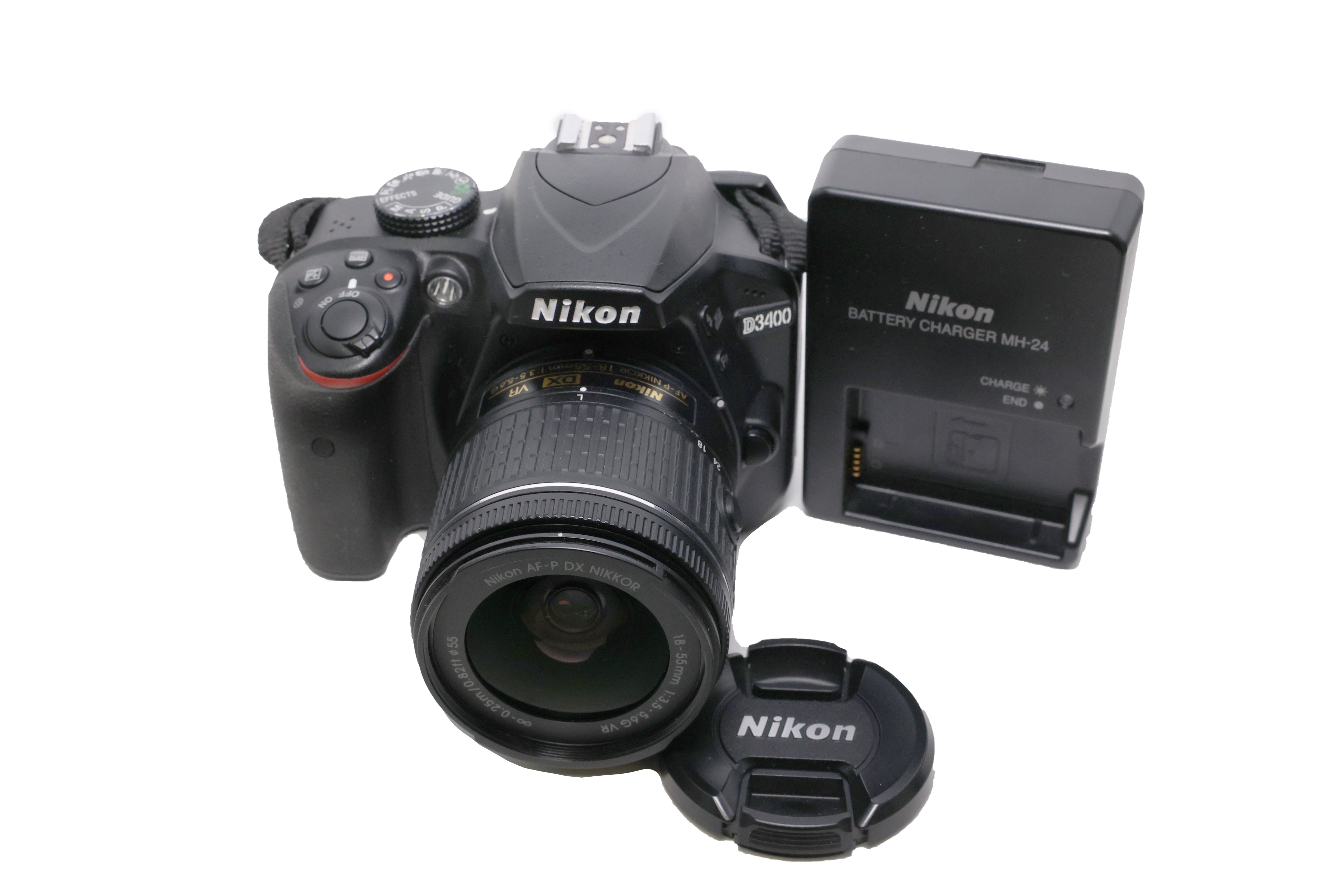 USED Nikon D3400 Digital SLR Kit (Black) with AF-P 18-55mm f3.5-5.6 G VR DX Lens