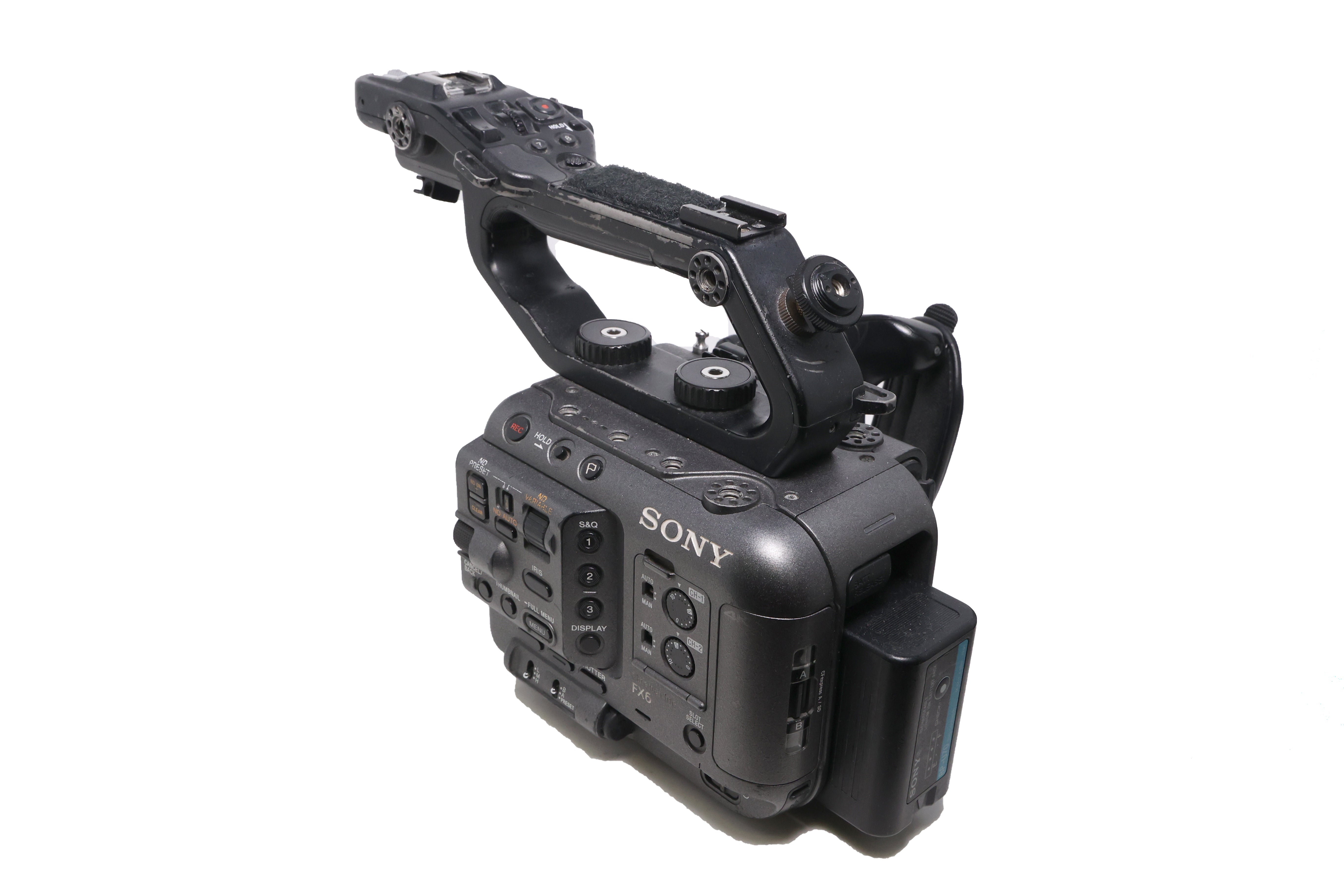 Used Sony FX6 Full-Frame Cinema Camera with XLR handle & Zacuto Z-finder (Body Only)