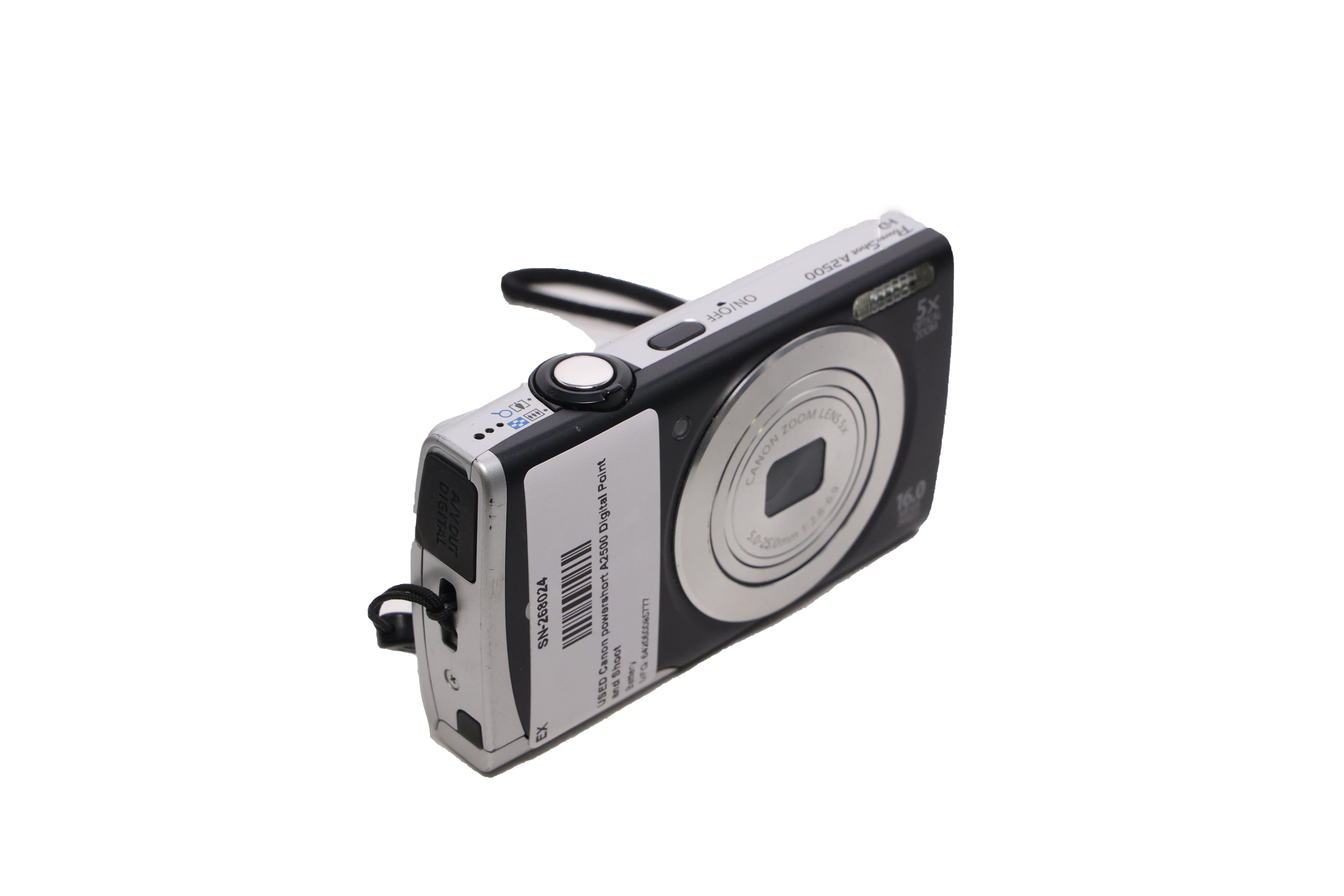 USED Canon powershort A2500 Digital Point and Shoot