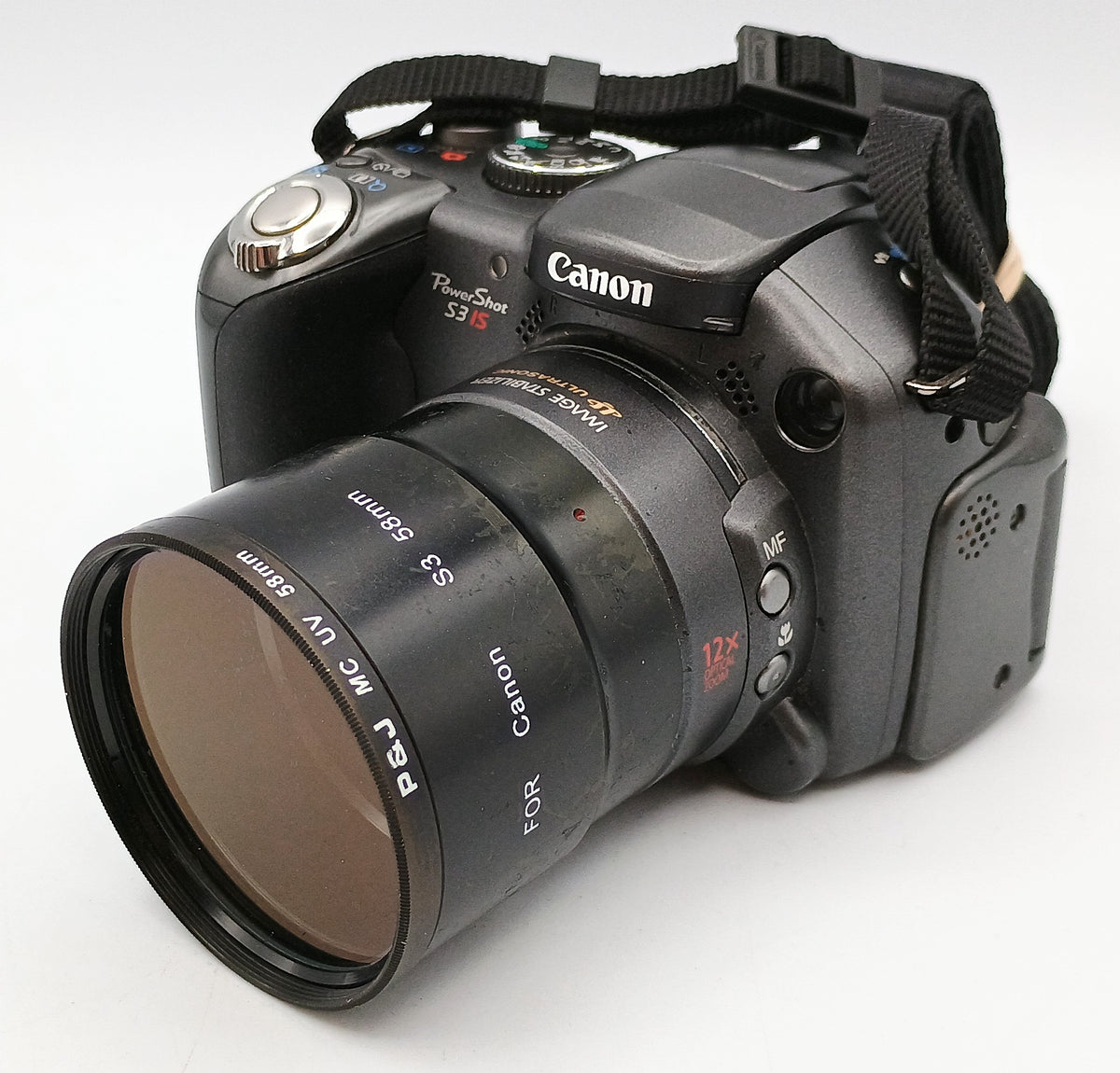 Used Canon S3 IS Digital Point & Shoot Camera