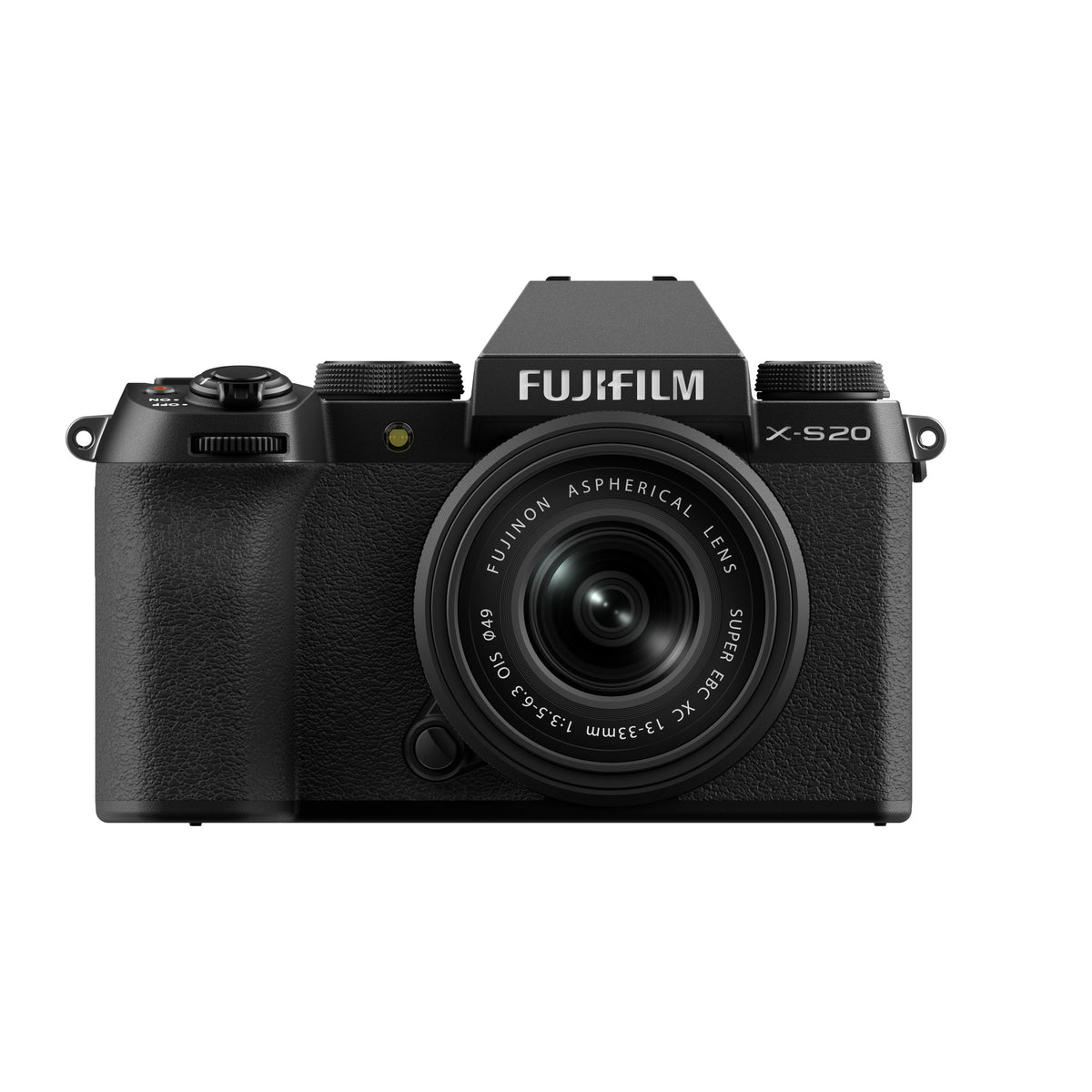 XC13-33mmF3.5-6.3 OIS lens shown on an X-S20 camera, front view