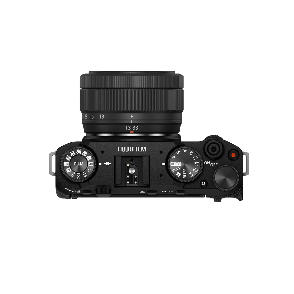 XC13-33mmF3.5-6.3 OIS lens shown on an X-M5 camera, top view